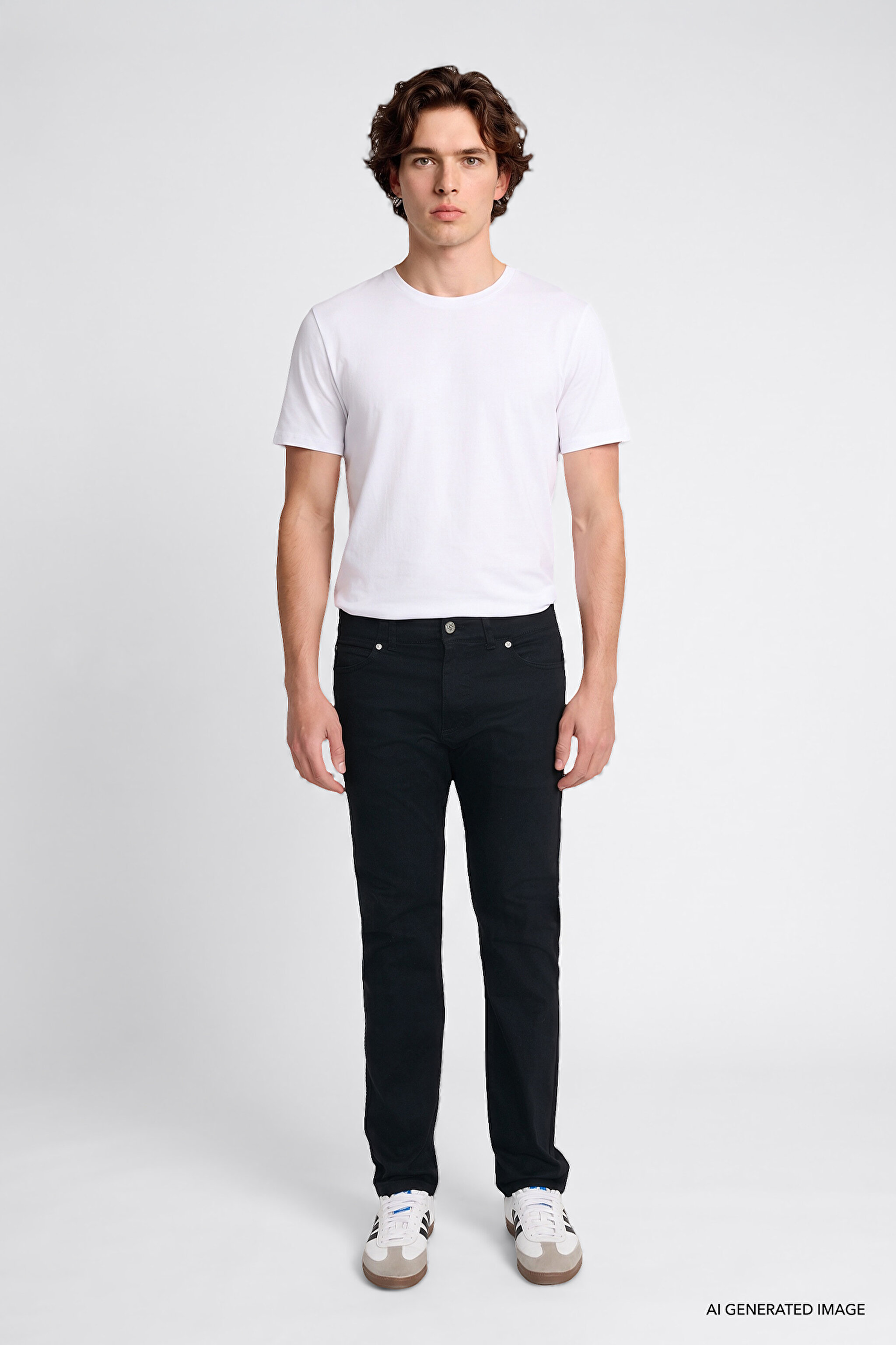 Extreme Motion Slim Fit Dar Kesim Pamuklu Esnek Siyah Denim Jean Pantolon - Black-L72ASO001 (görsel 2)