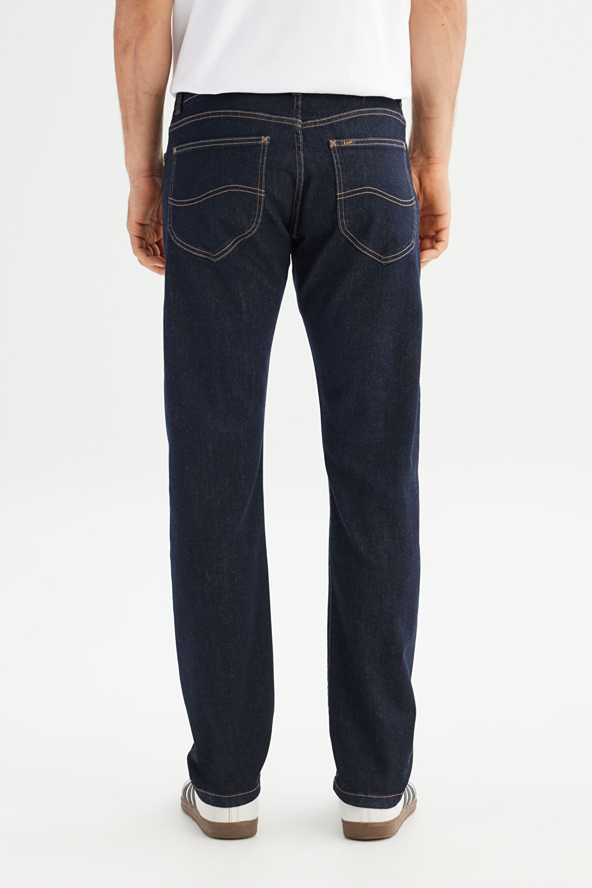 Slim Fit Normal Bel Denim Extreme Motion Jean Kot Pantolon - Dark Blue-L72ASO36 (görsel 5)