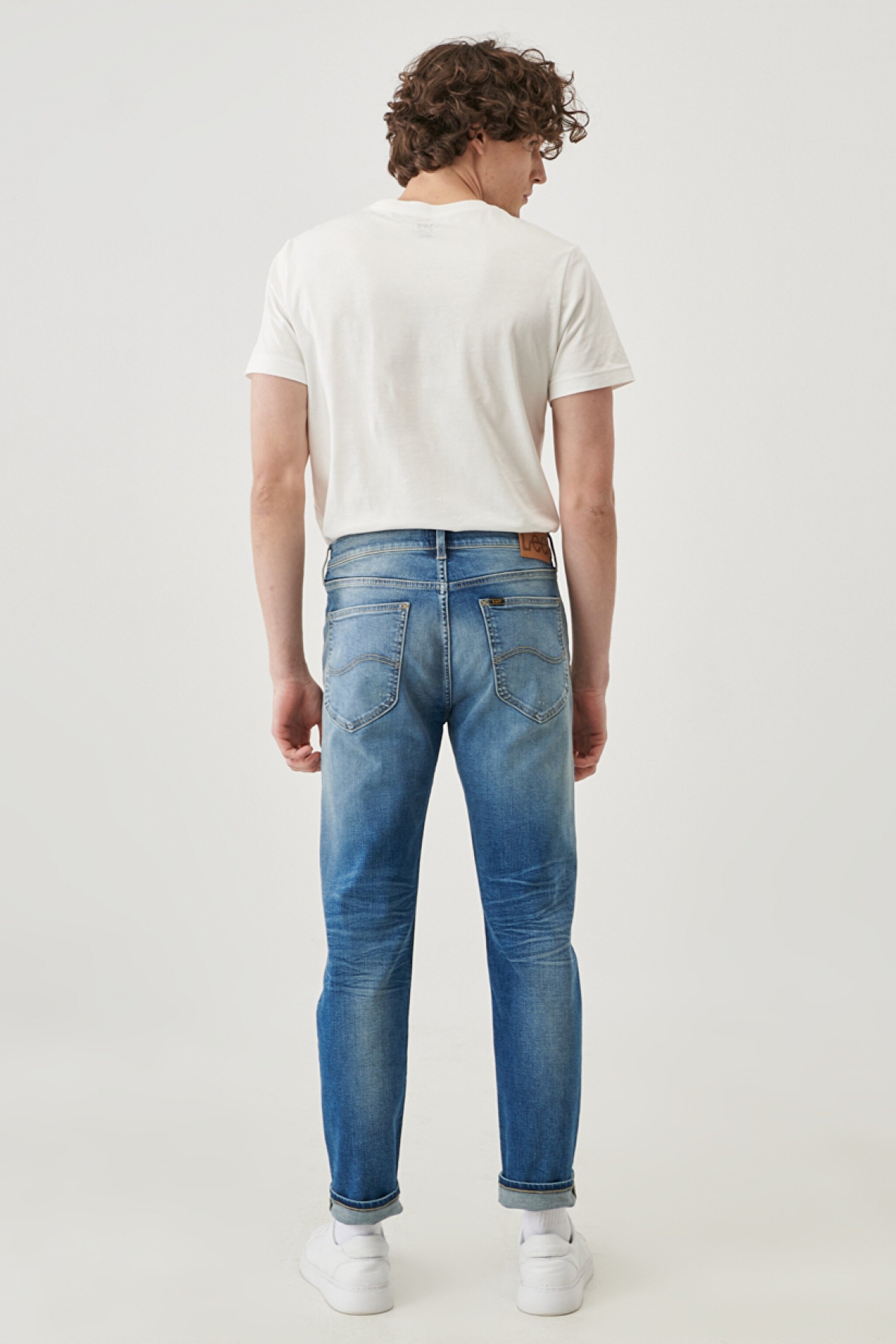 Austin Straight Fit Normal Bel Denim Esnek Jean Kot Pantolon - Mid Blue-L733002XT (görsel 5)
