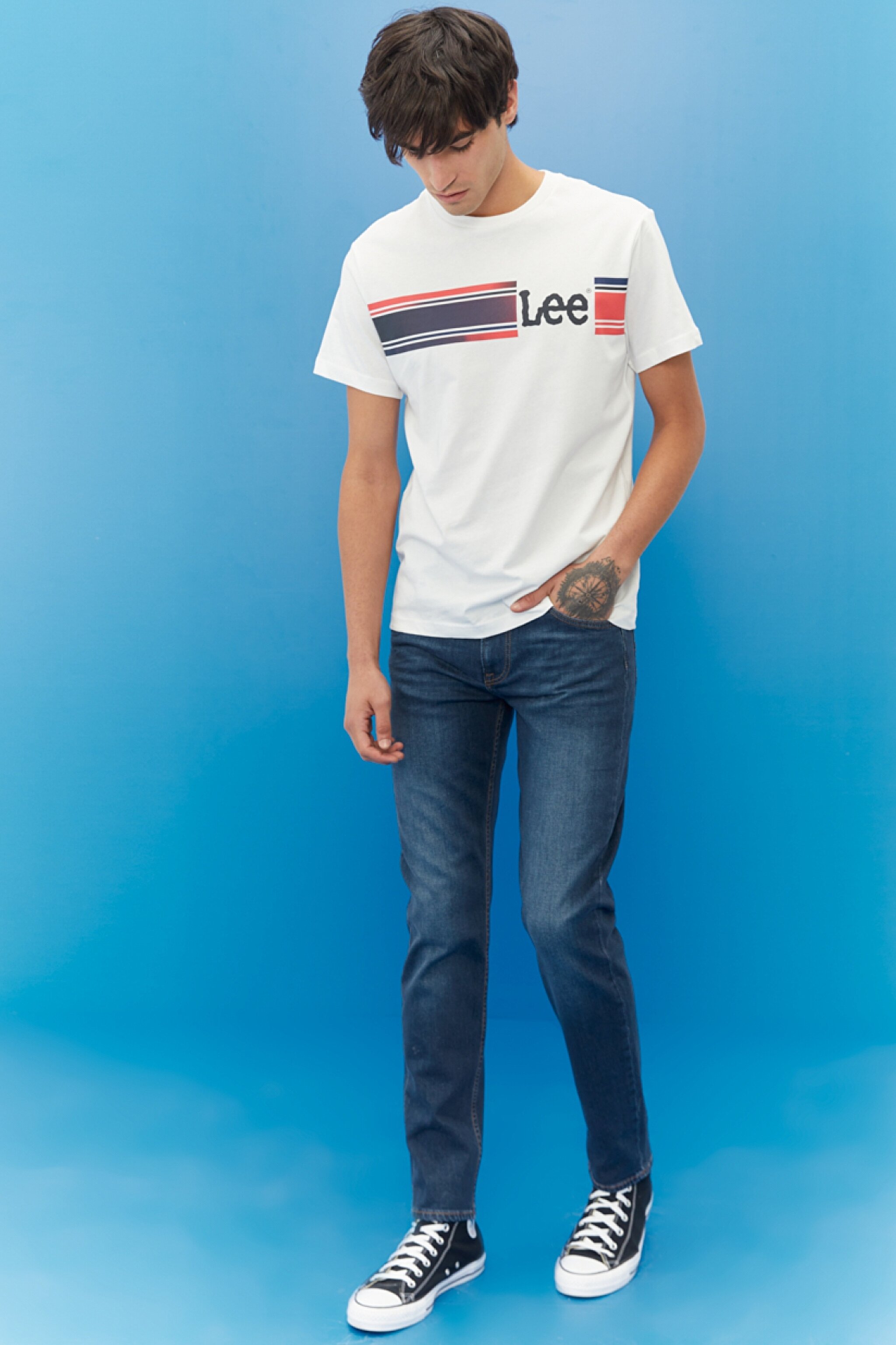 Austin Regular Tapered Fit Yüksek Bel Koyu Mavi Esnek Jean Kot Pantolon - Dark Blue-L733003408 (görsel 2)