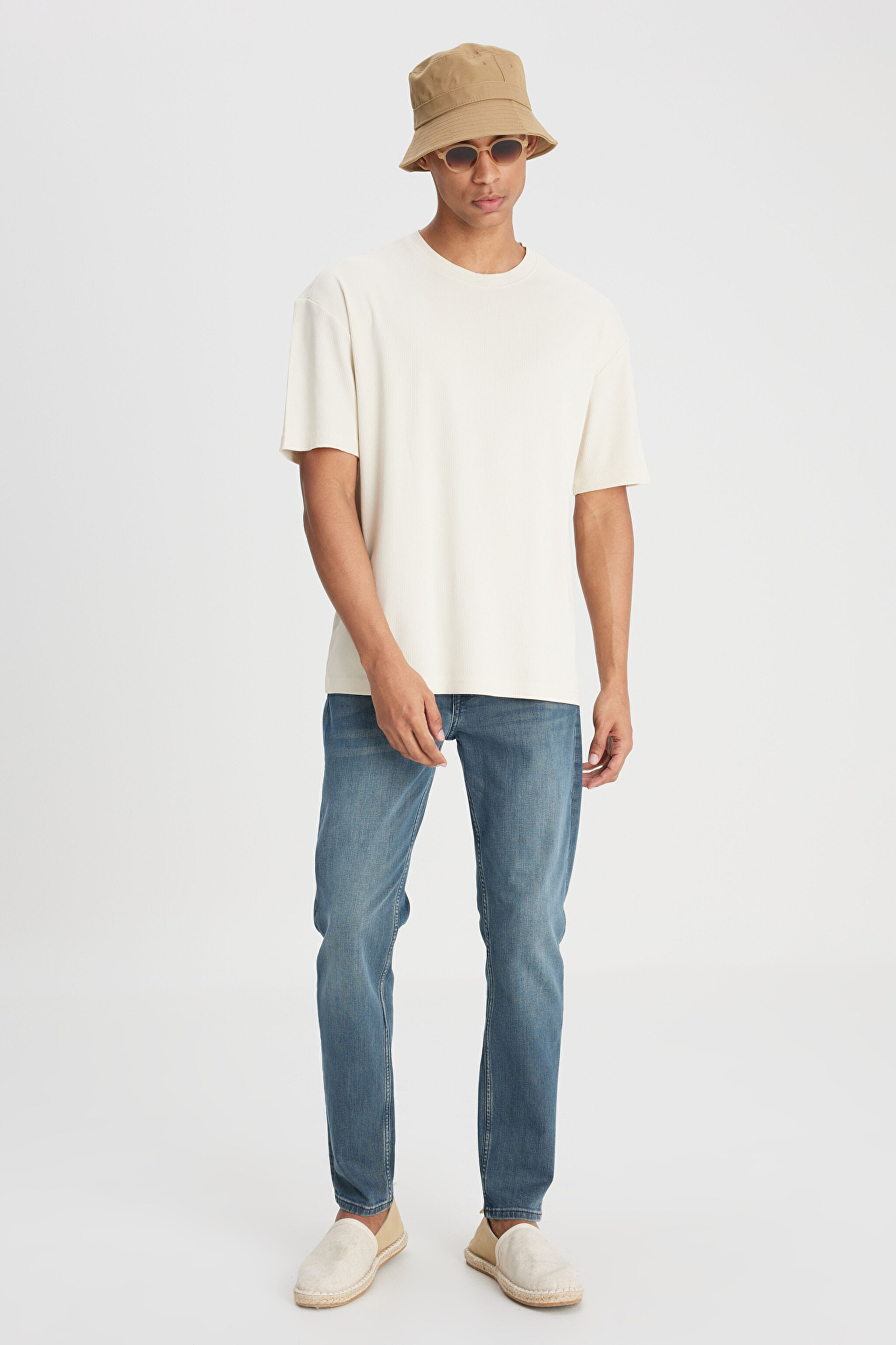 Austin Straight Fit Yüksek Bel Esnek Jean Kot Pantolon - Stone-L733006013 (görsel 2)