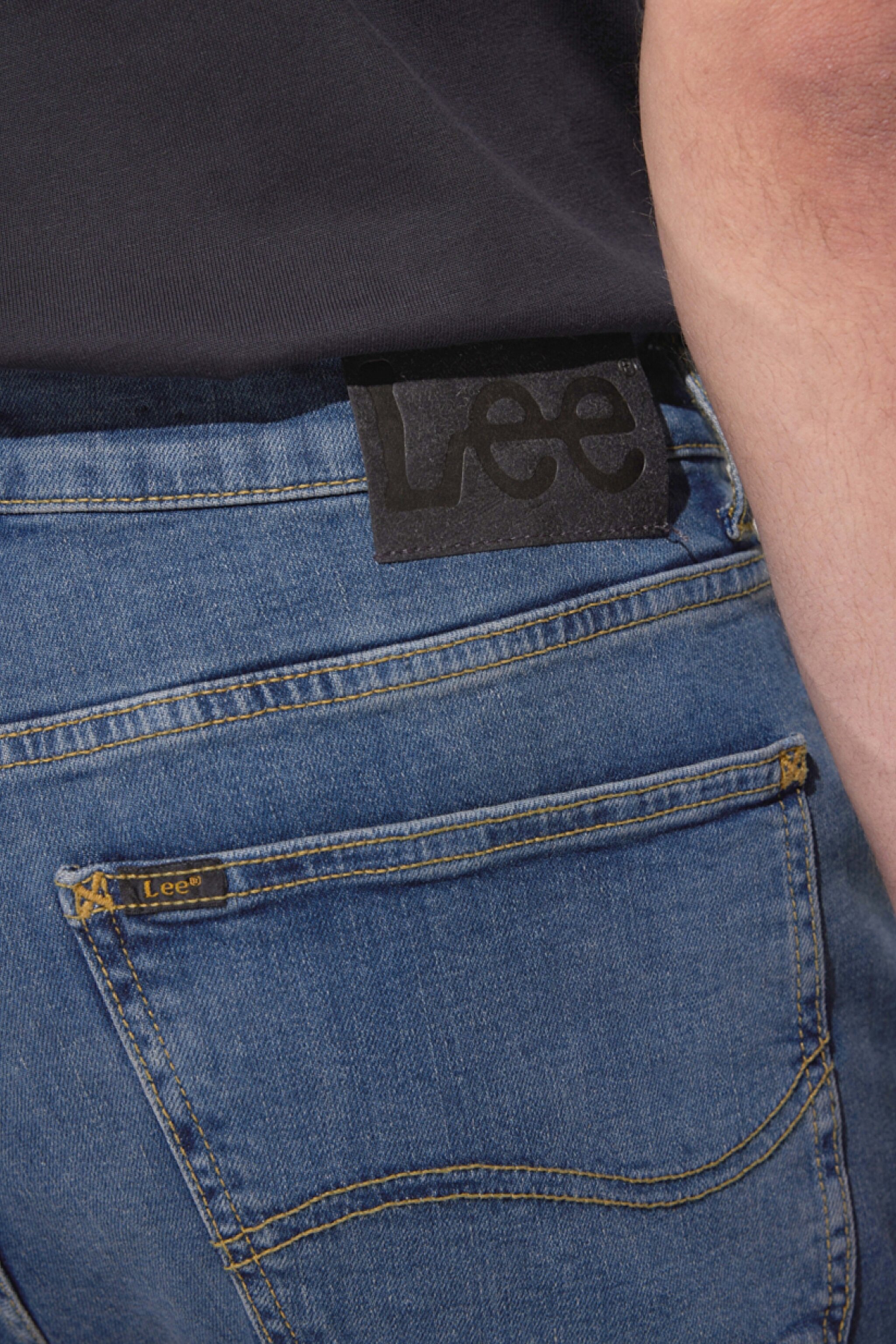 Austin Straight Fit Düz Kesim Yüksek Bel Esnek Jean Kot Pantolon - Mid Blue-L733007XT (görsel 4)