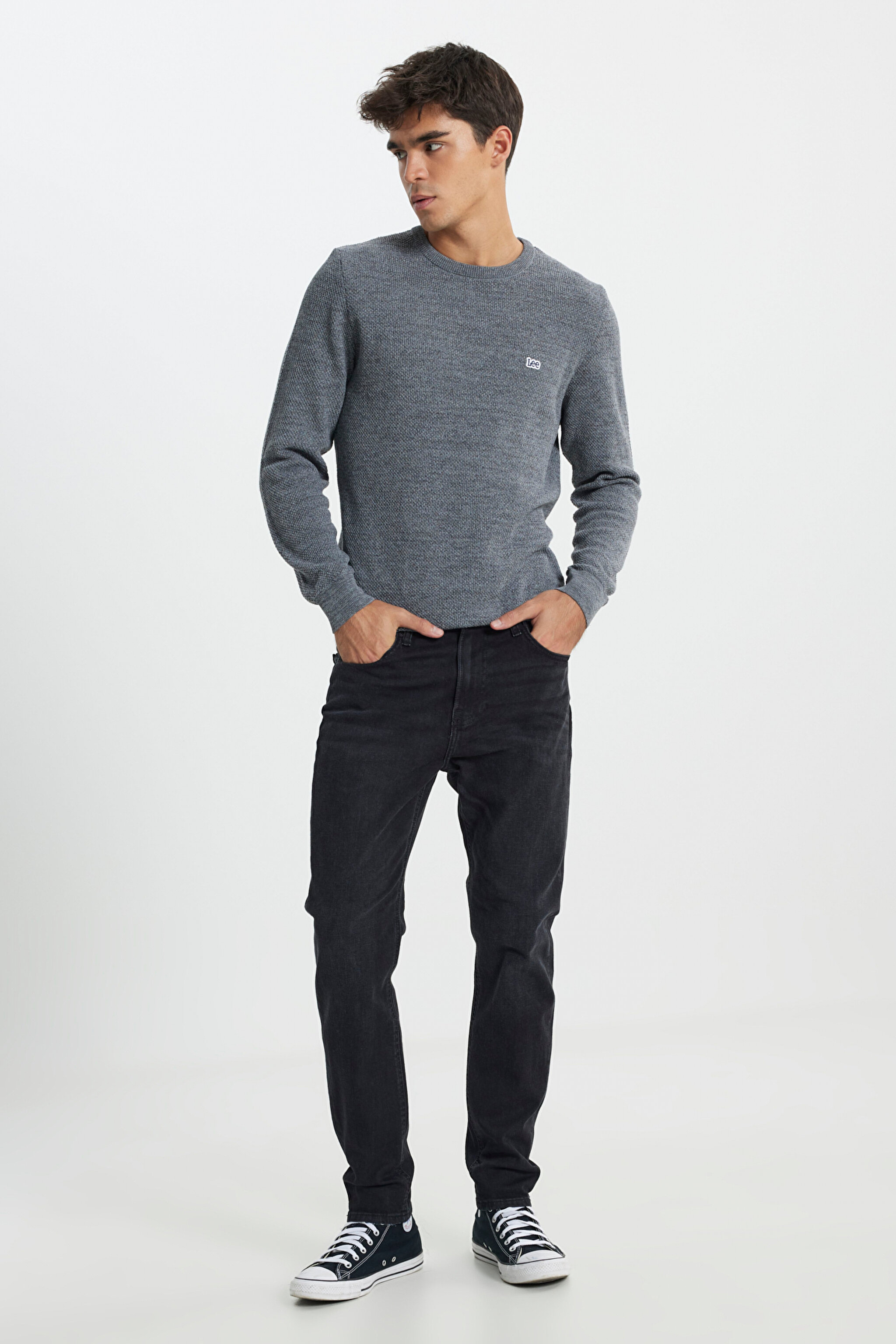 Austin Straight Fit Yüksek Bel Siyah Esnek Jean Kot Pantolon - Pitch Black-L733011EV (görsel 2)
