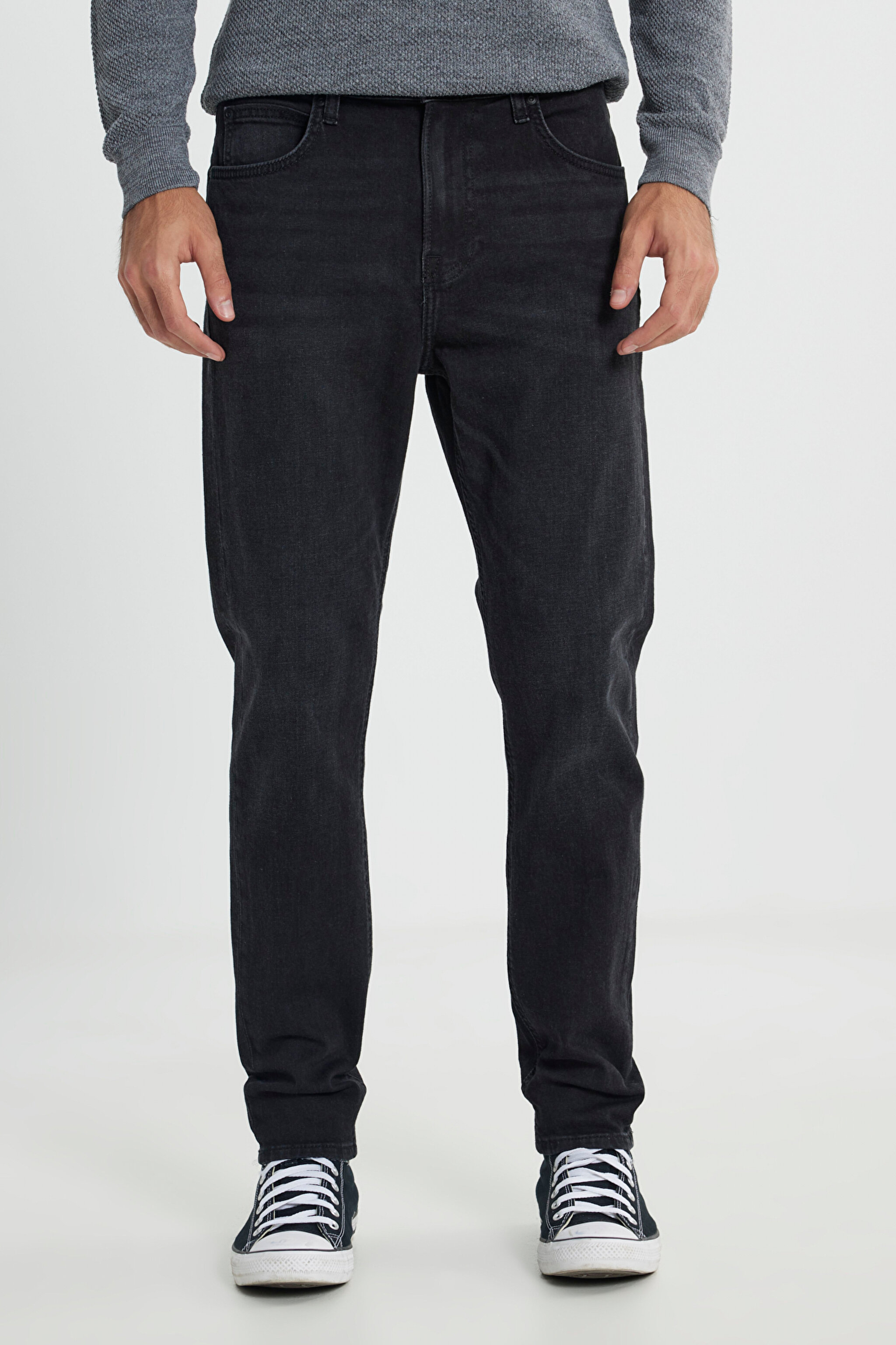 Austin Straight Fit Yüksek Bel Siyah Esnek Jean Kot Pantolon - Pitch Black-L733011EV (görsel 3)