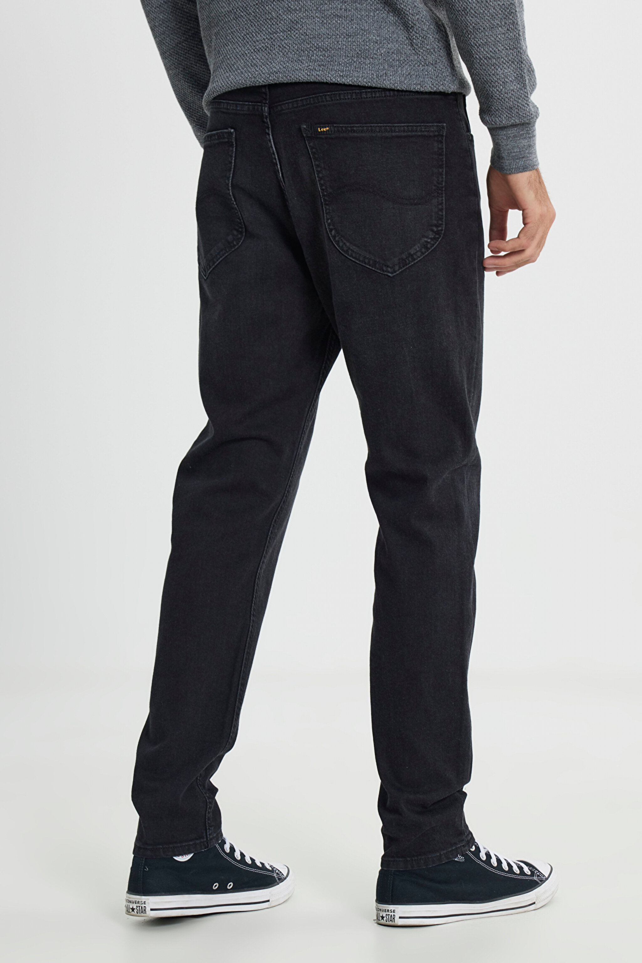 Austin Straight Fit Yüksek Bel Siyah Esnek Jean Kot Pantolon - Pitch Black-L733011EV (görsel 6)