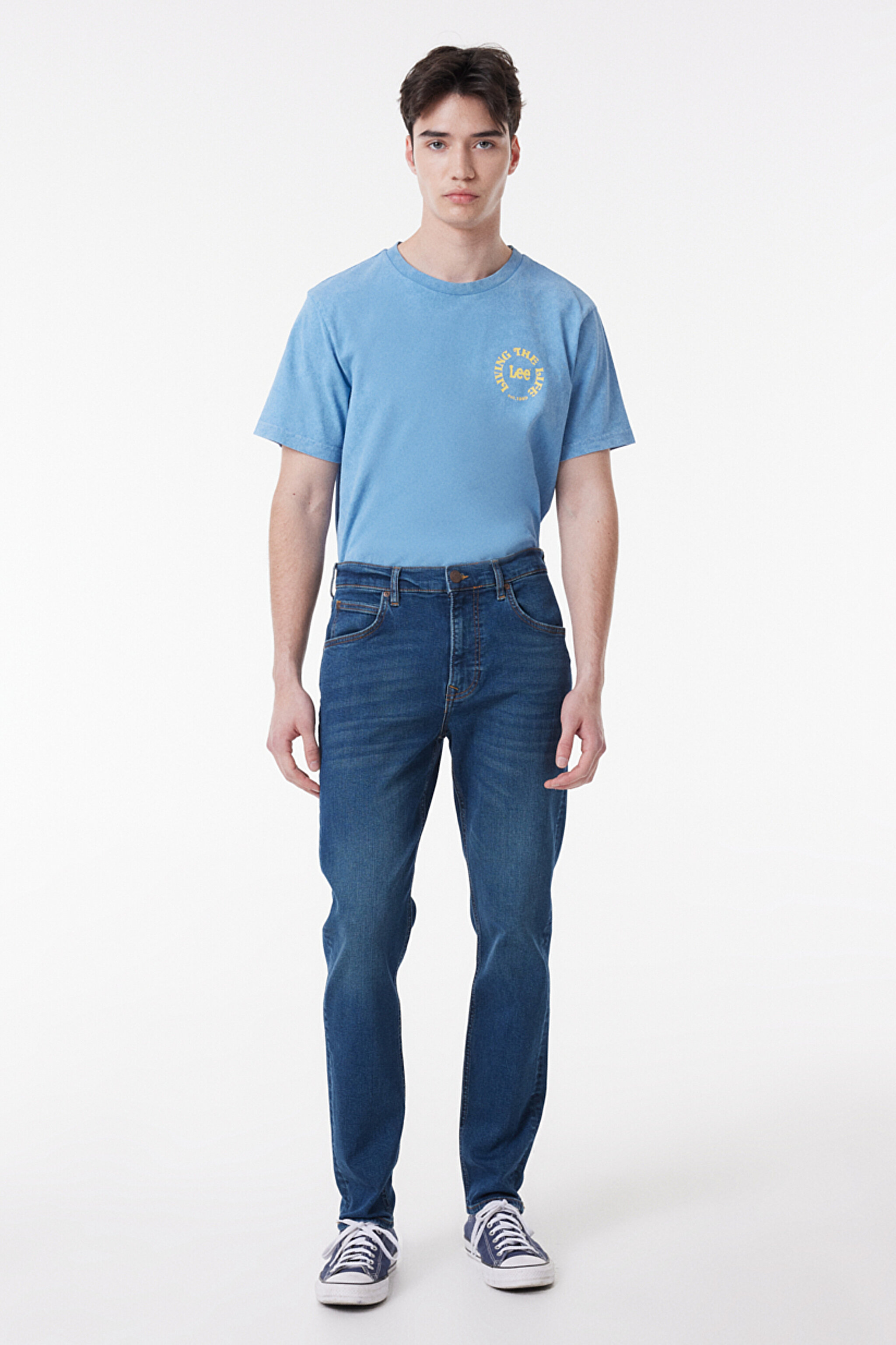 Austin Straight Fit Düz Kesim Yüksek Bel Mavi Esnek Jean Kot Pantolon - Stone-L73301258 (görsel 2)
