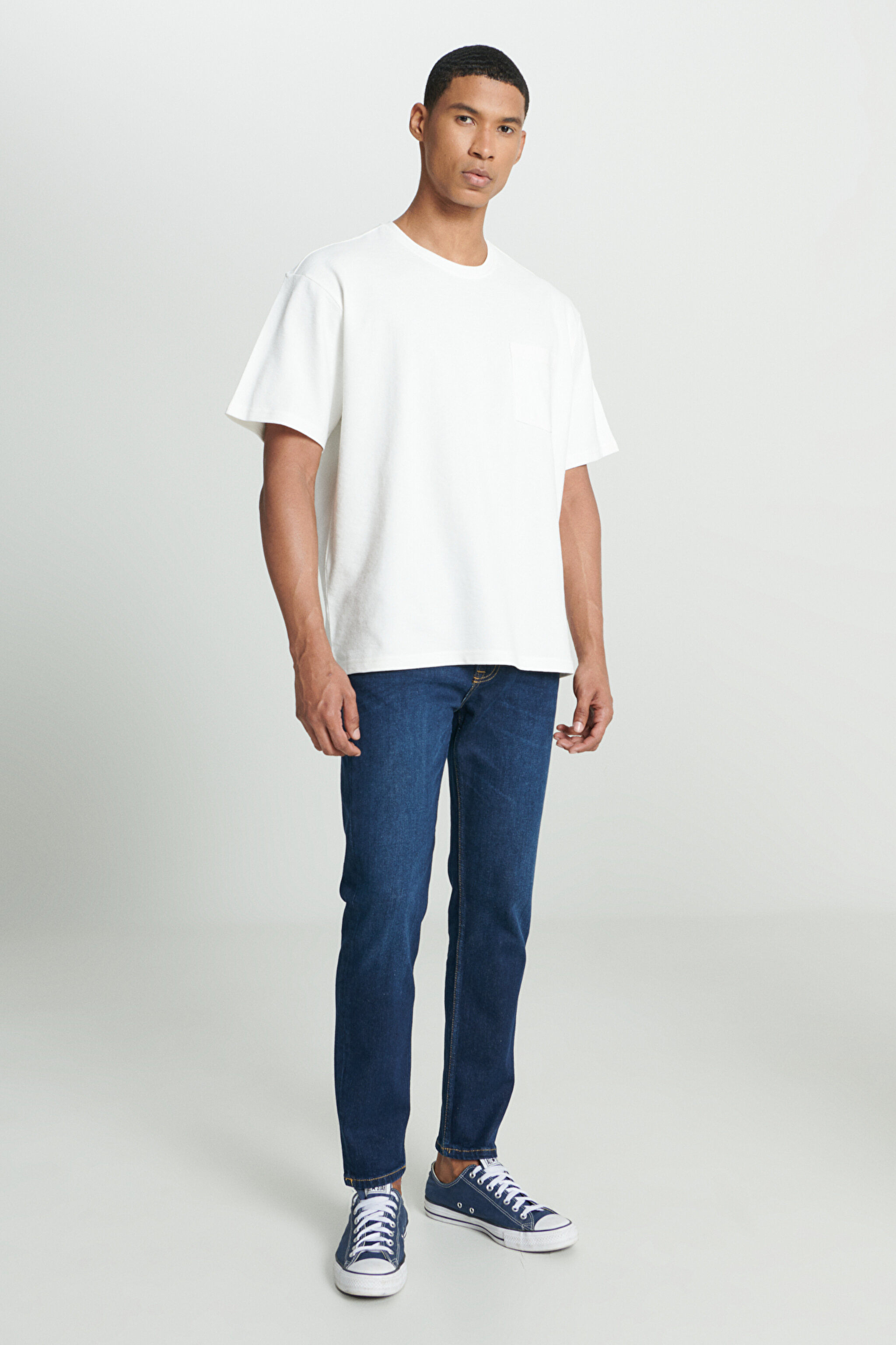 Austin Regular Tapered Fit Yüksek Bel Esnek Jean Kot Pantolon