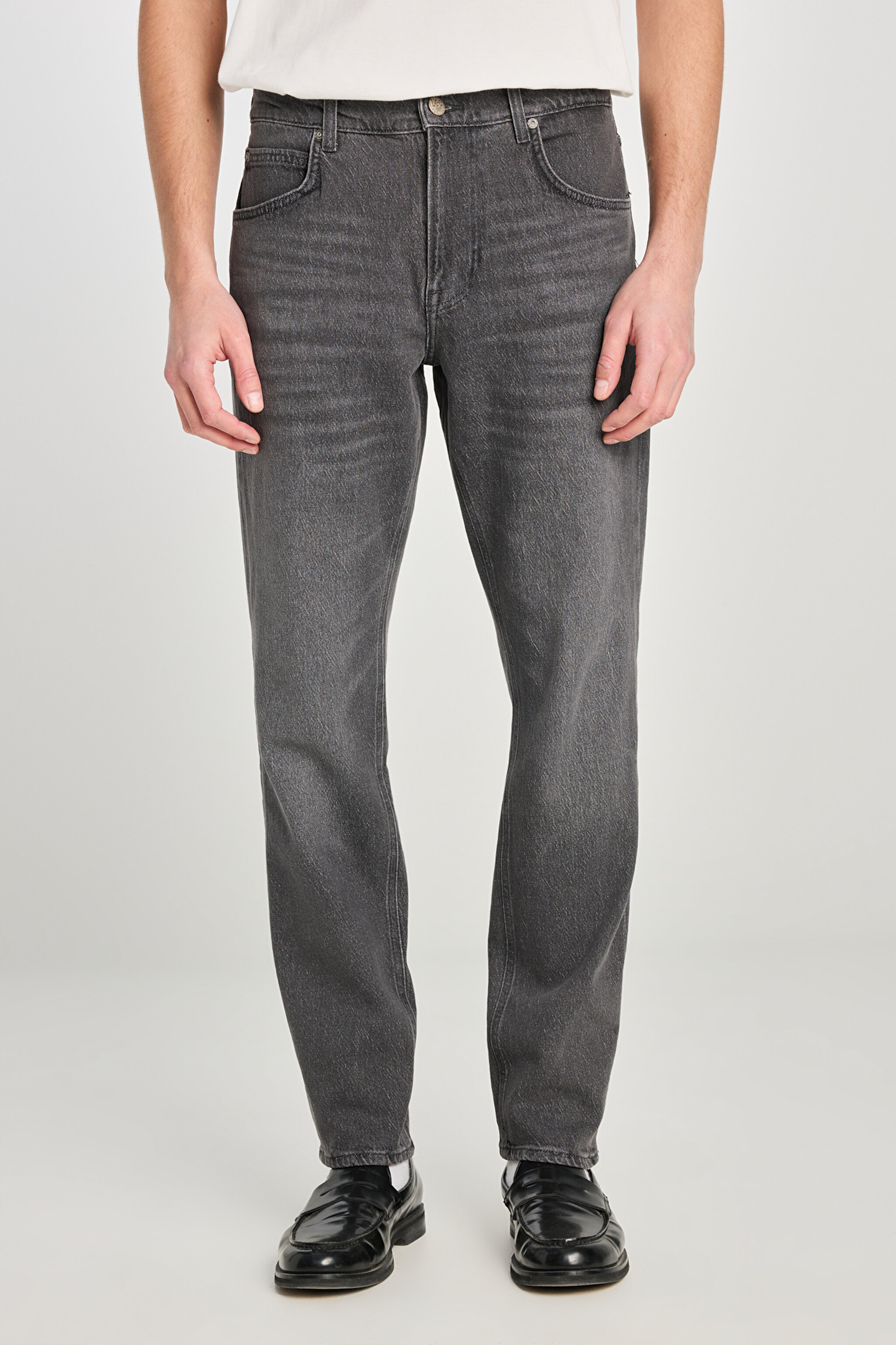 Austin Straight Fit Düz Kesim Yüksek Bel Esnek Jean Kot Pantolon - Slate-L733BBB75 (görsel 4)