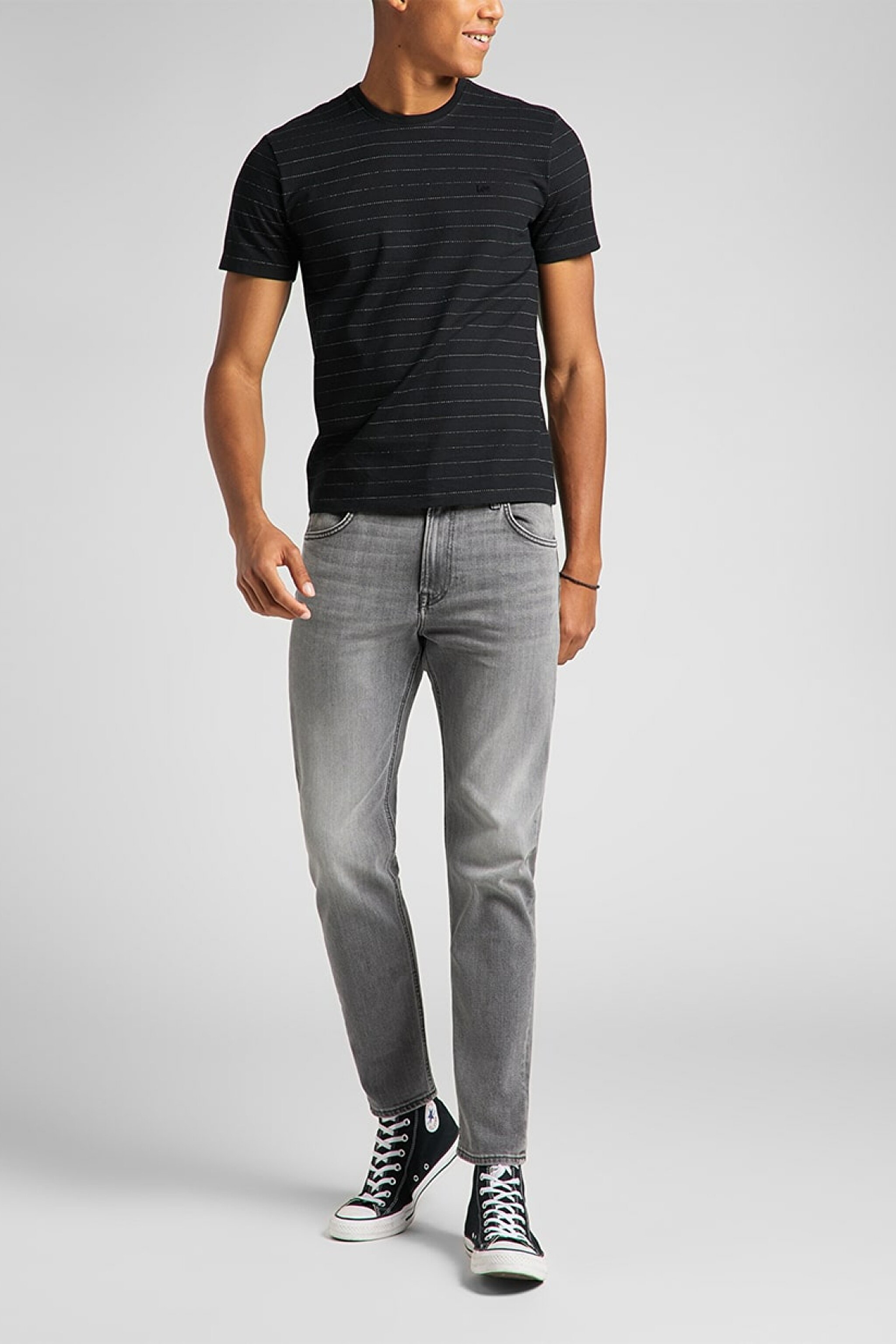 Austin Straight Fit Normal Bel Denim Esnek Jean Kot Pantolon - Gray-L733PYMO (görsel 3)