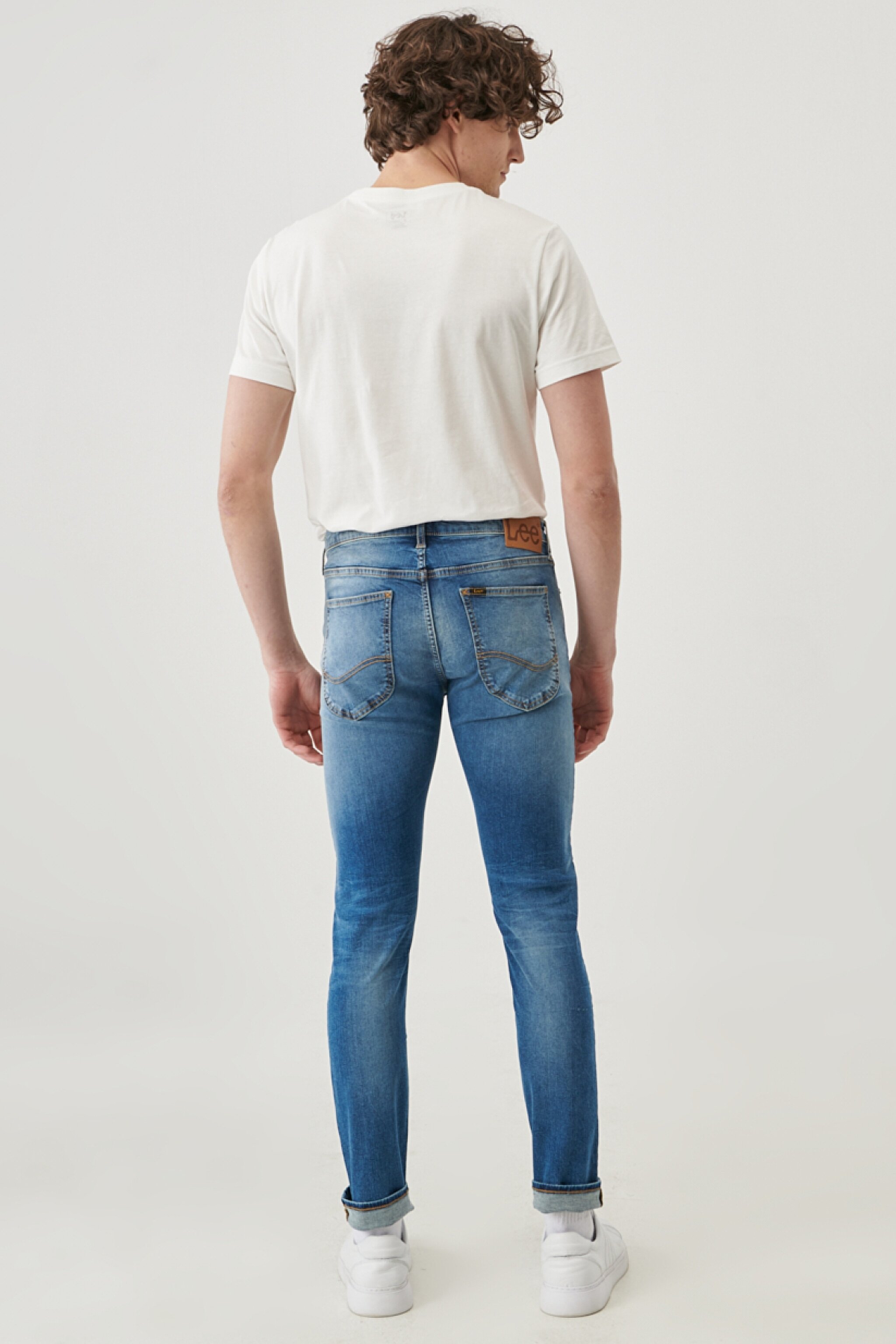 Malone Skinny Fit Normal Bel Denim Esnek Jean Kot Pantolon - Mid Blue-L736010396 (görsel 4)