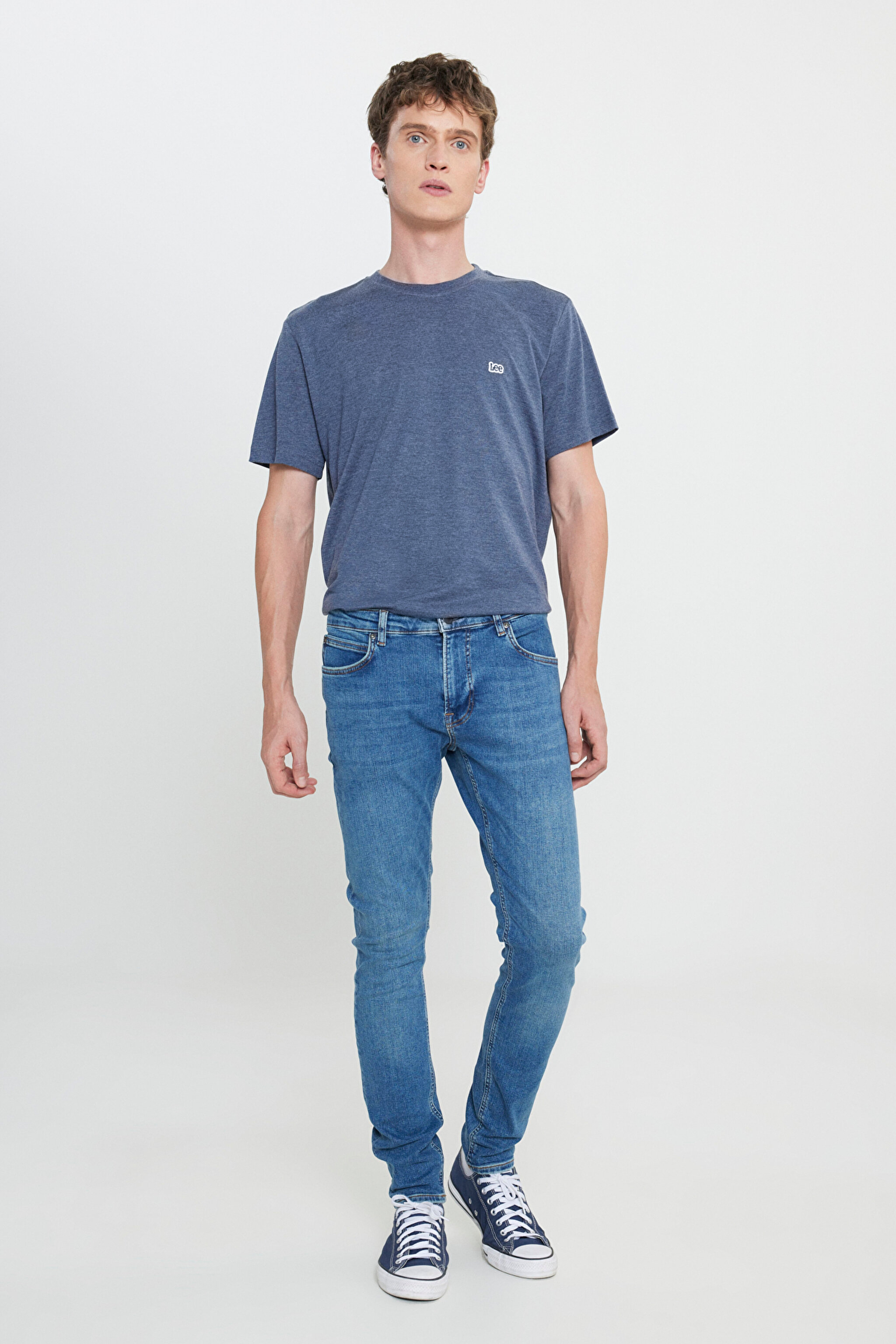 Malone Skinny Fit Dar Kesim Normal Bel Açık Mavi Esnek Jean Kot Pantolon