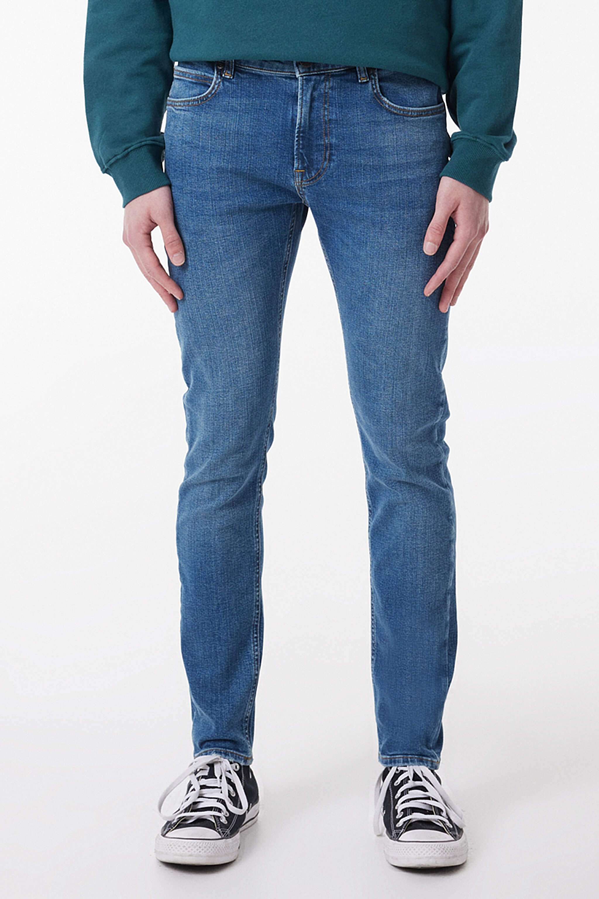 Malone Skinny Fit Dar Kesim Normal Bel Esnek Jean Kot Pantolon - Stone-L73602158 (görsel 2)