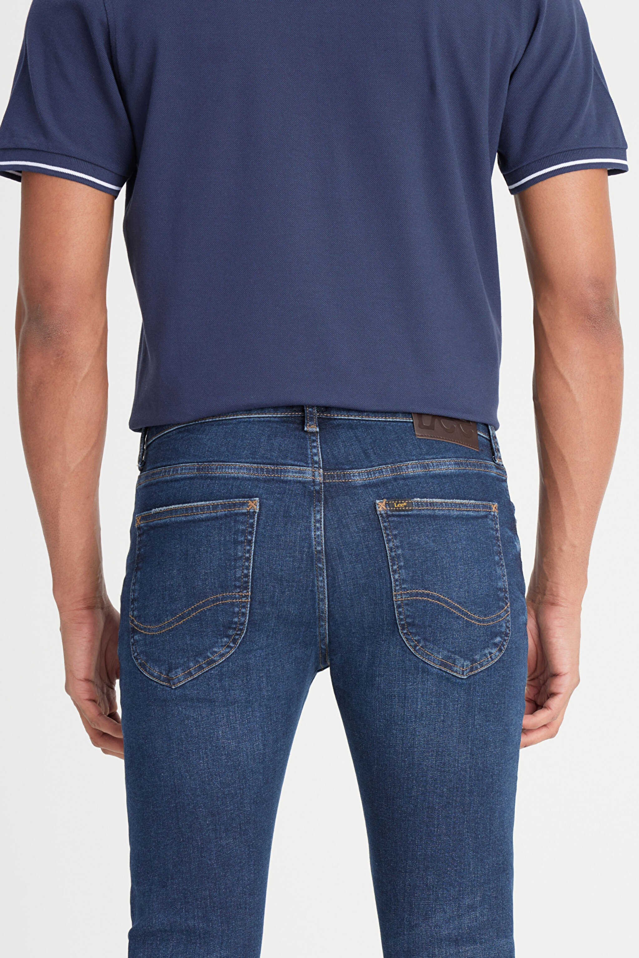 Malone Skinny Fit Dar Kesim Normal Bel Koyu Mavi Esnek Jean Kot Pantolon - Stone-L73607458 (görsel 4)