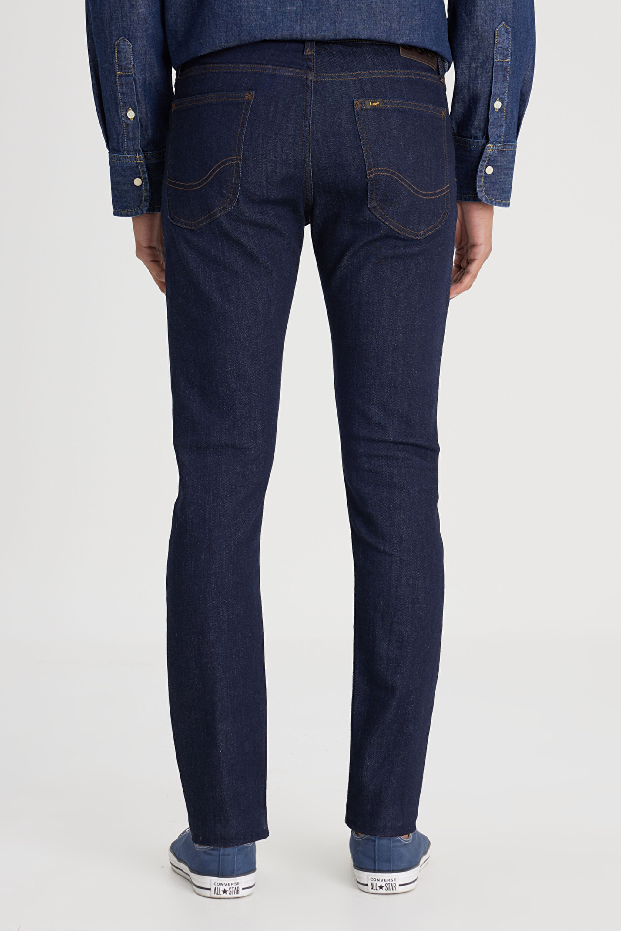 Malone Skinny Fit Dar Kesim Normal Bel Koyu Mavi Esnek Jean Kot Pantolon - Rinse-L73607536 (görsel 6)