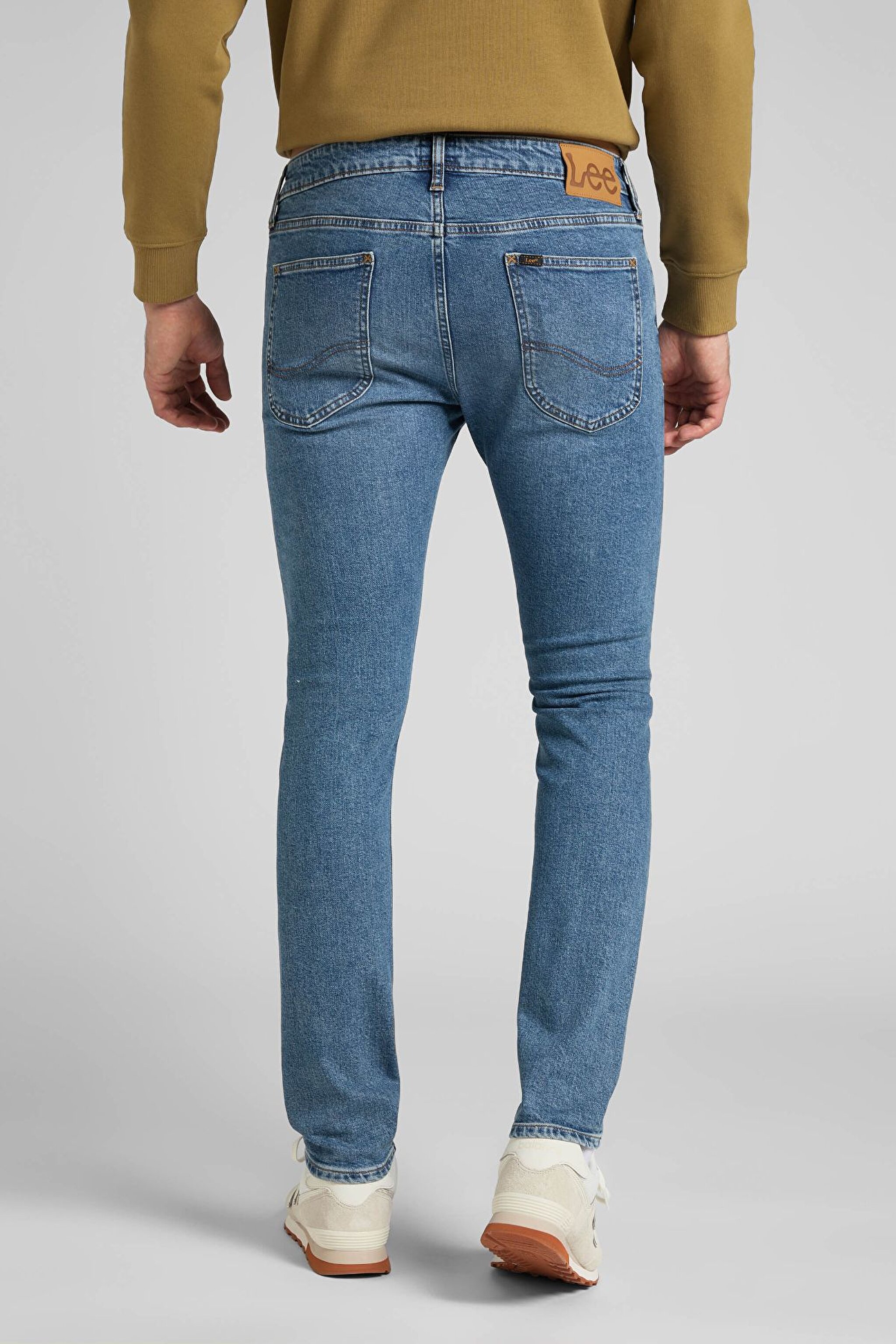 Malone Skinny Slim Fit Dar Kesim Normal Bel Esnek Jean Kot Pantolon - Smokey Indigo-L736BKDG (görsel 4)