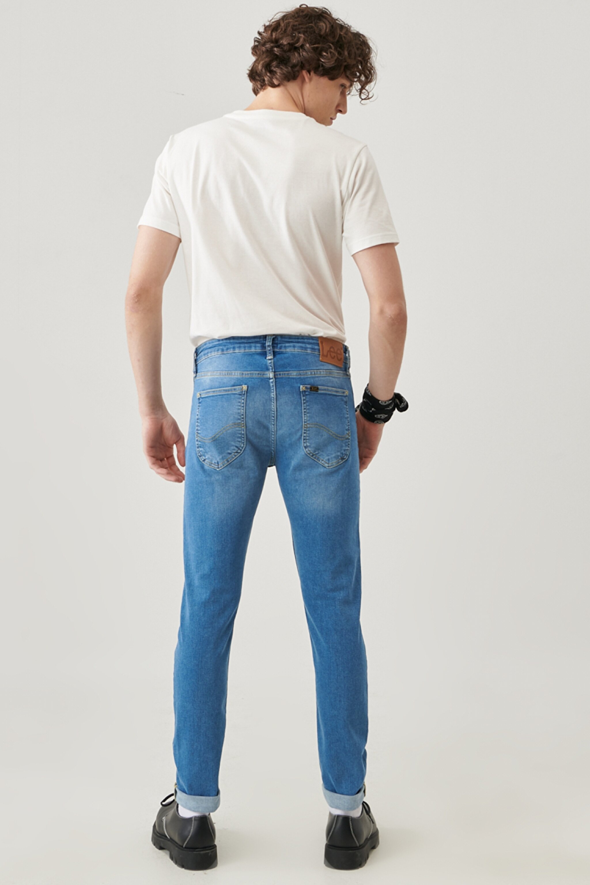 Malone Skinny Fit Normal Bel Denim Esnek Jean Kot Pantolon - İndigo-L736LSTF (görsel 5)