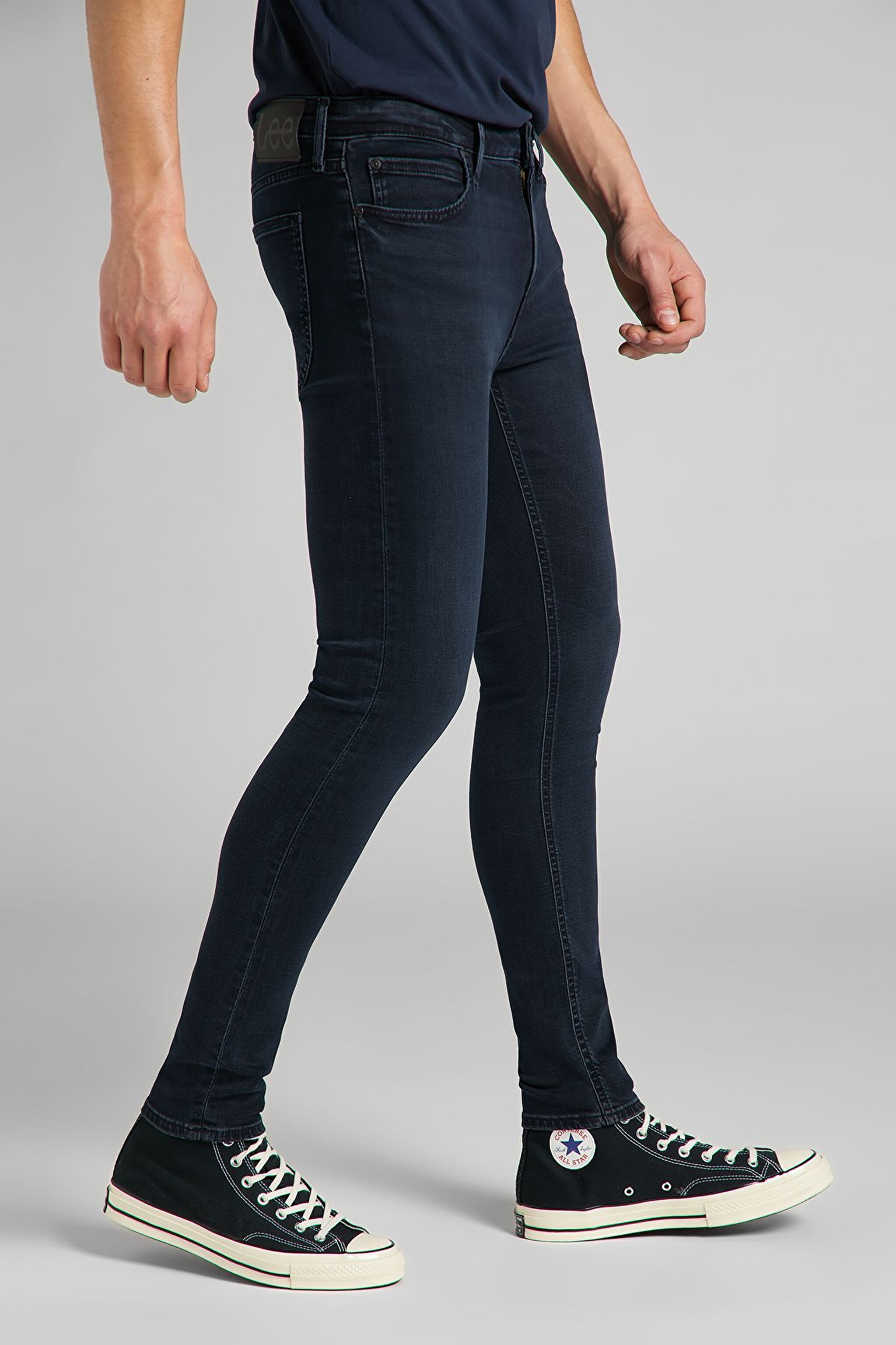 Malone Skinny Fit Normal Bel Denim Esnek Jean Kot Pantolon - Dark Blue-L736PHKG (görsel 3)