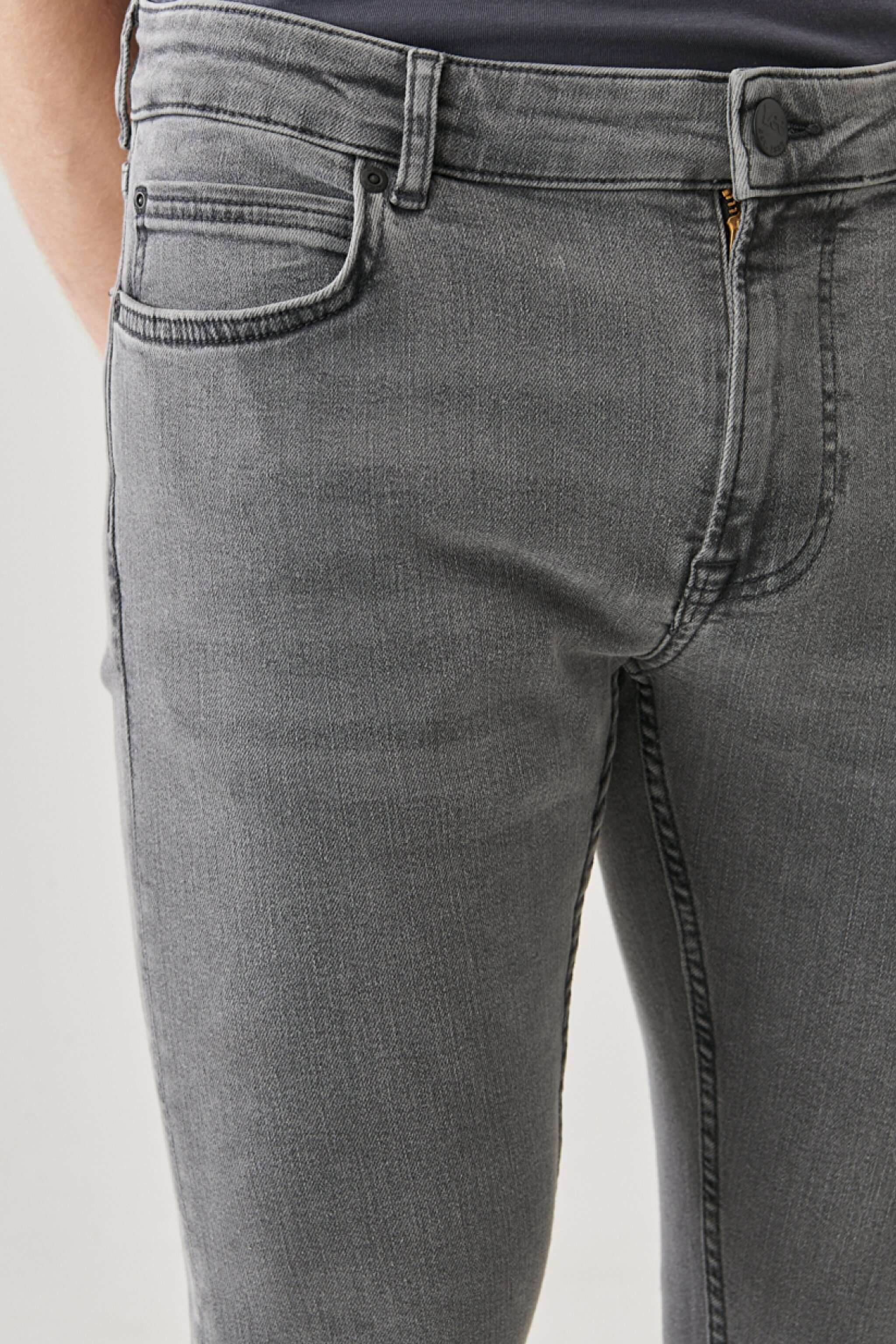 Malone Skinny Fit Dar Kalıp Düşük Bel Esnek Jean Kot Pantolon - Washed Westport-L736PJSN (görsel 2)