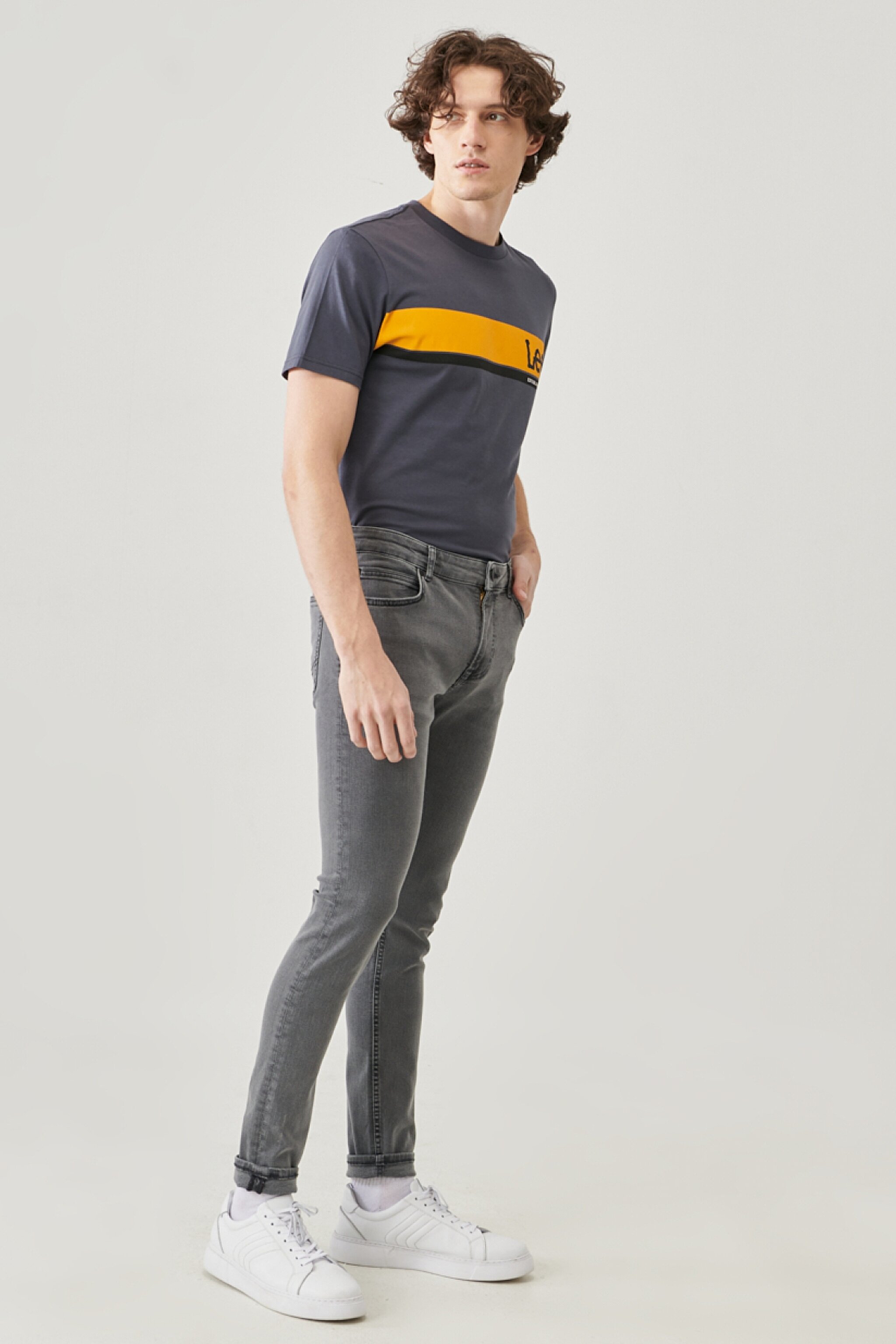 Malone Skinny Fit Dar Kalıp Düşük Bel Esnek Jean Kot Pantolon - Washed Westport-L736PJSN (görsel 4)