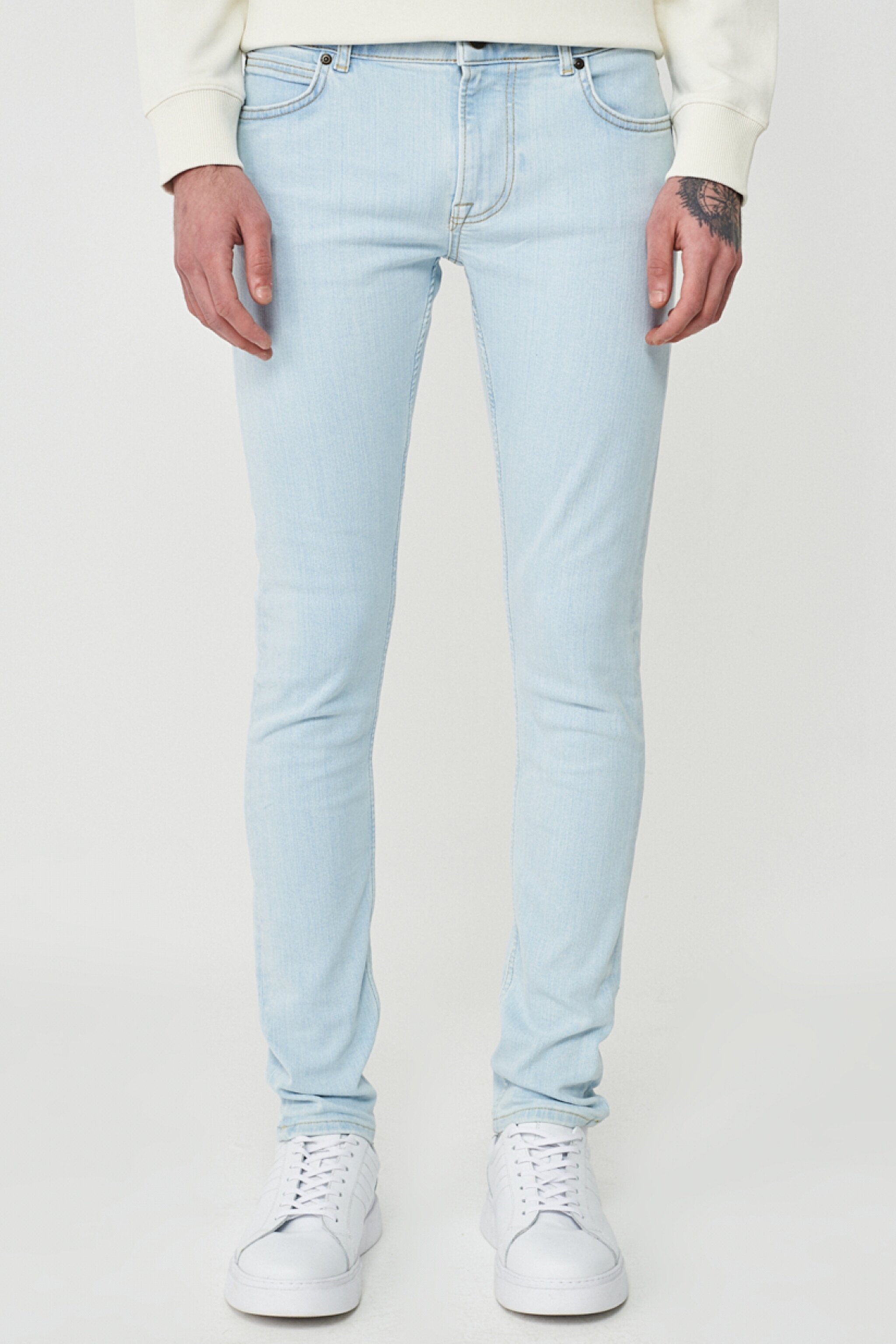 Malone Skinny Fit Dar Kesim Düşük Bel Esnek Jean Kot Pantolon - Light Kali-L736QDCH