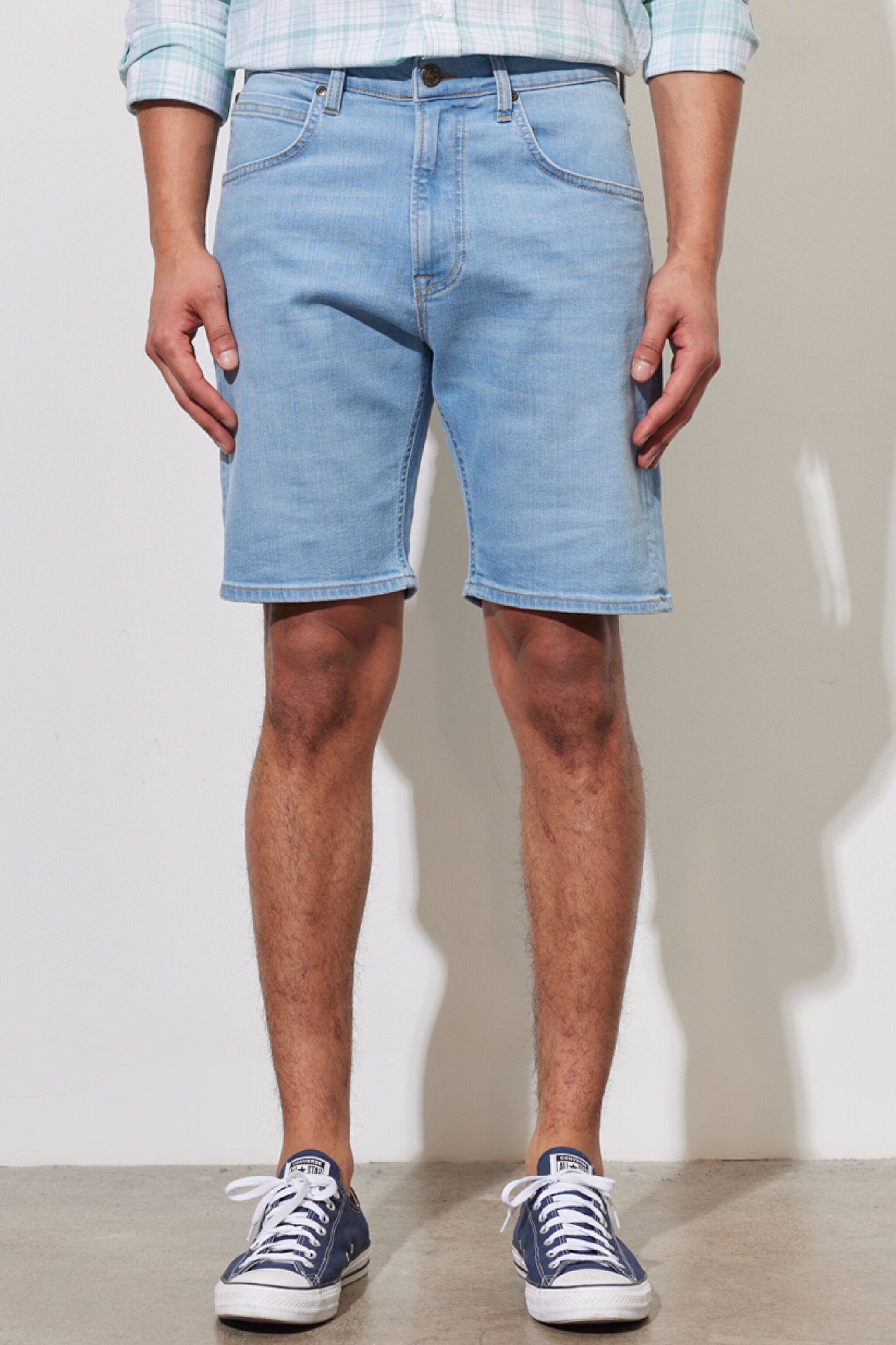 Regular Fit Normal Kesim Normal Bel Esnek Jean Kot Şort - Mellow Light-L73MHVB71