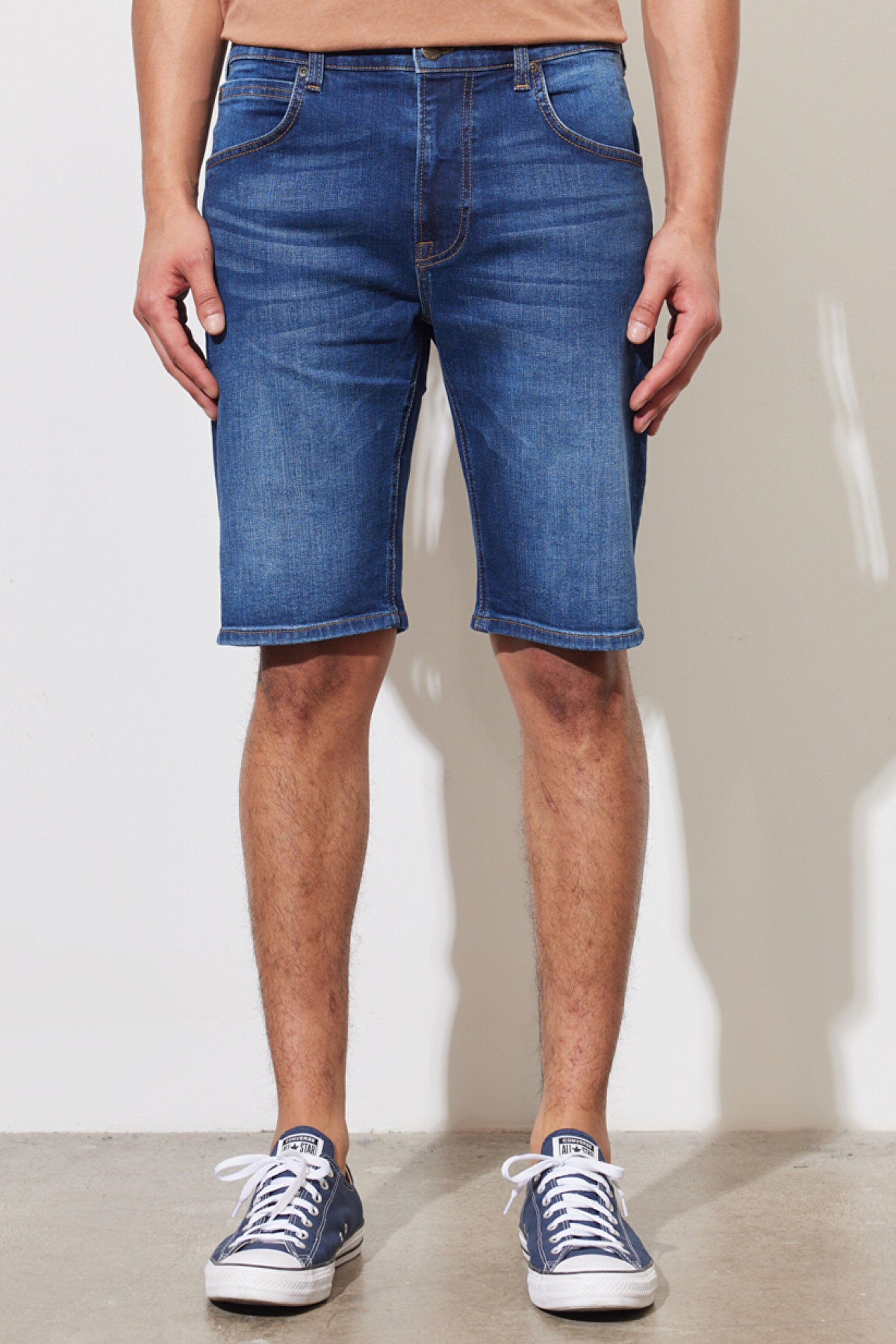 Regular Fit Normal Kesim Normal Bel Esnek Jean Kot Şort - Vcr Dark Worn-L73MHVB72
