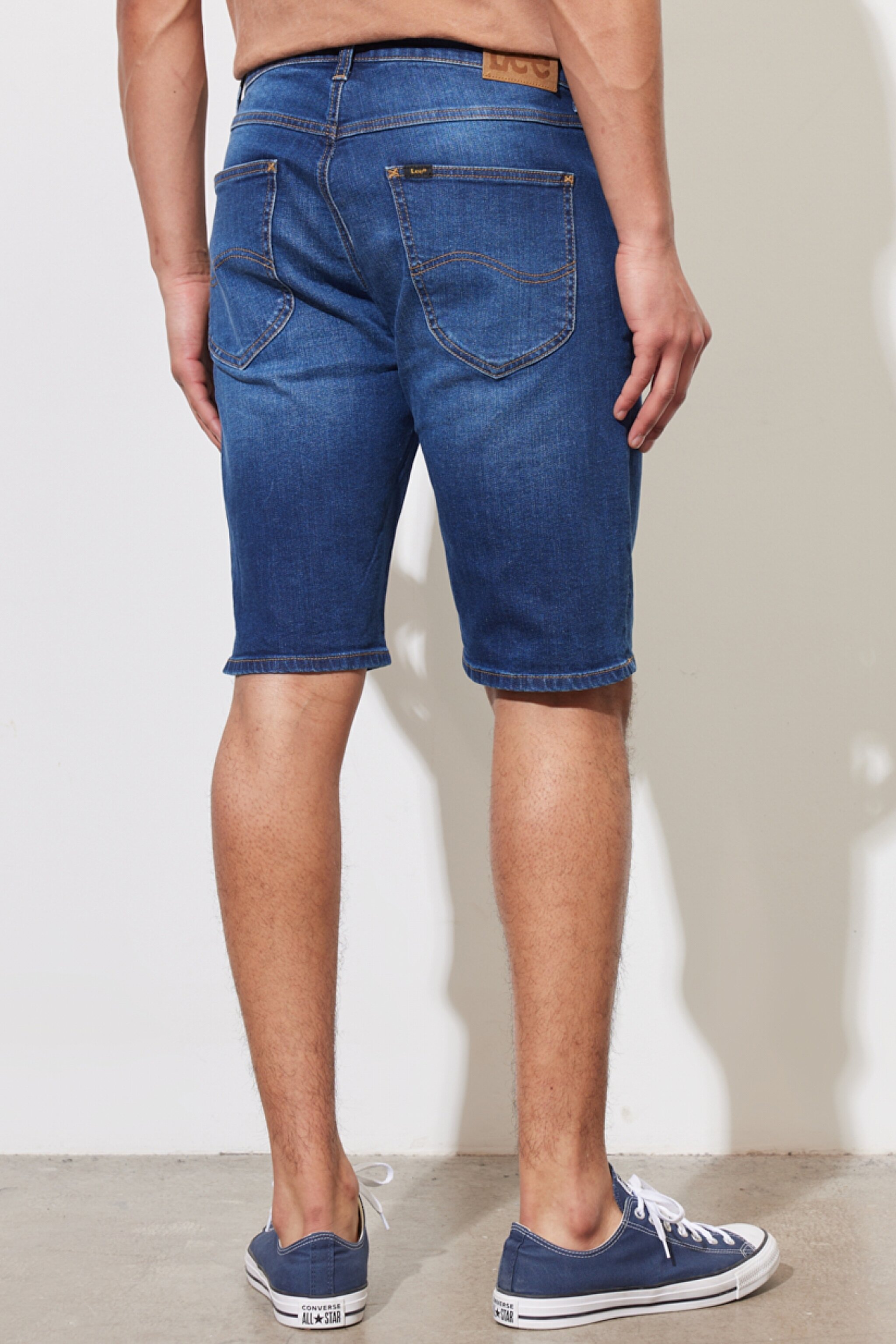 Regular Fit Normal Kesim Normal Bel Esnek Jean Kot Şort - Vcr Dark Worn-L73MHVB72 (görsel 5)