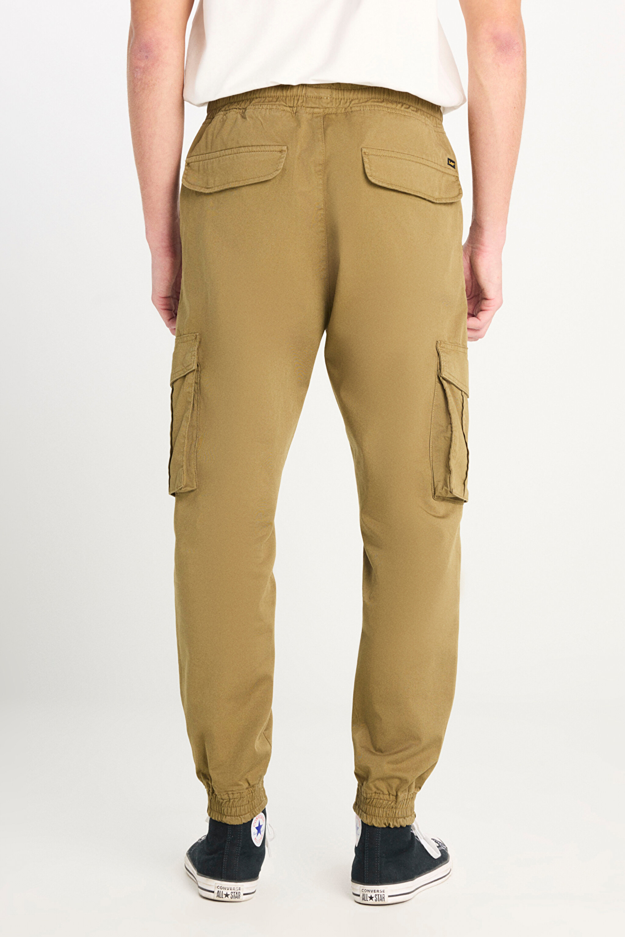 Regular Fit Normal Kesim Ribanalı Paça Kargo Cepli Haki Jogger Pantolon - Khaki-L76E00001801 (görsel 5)