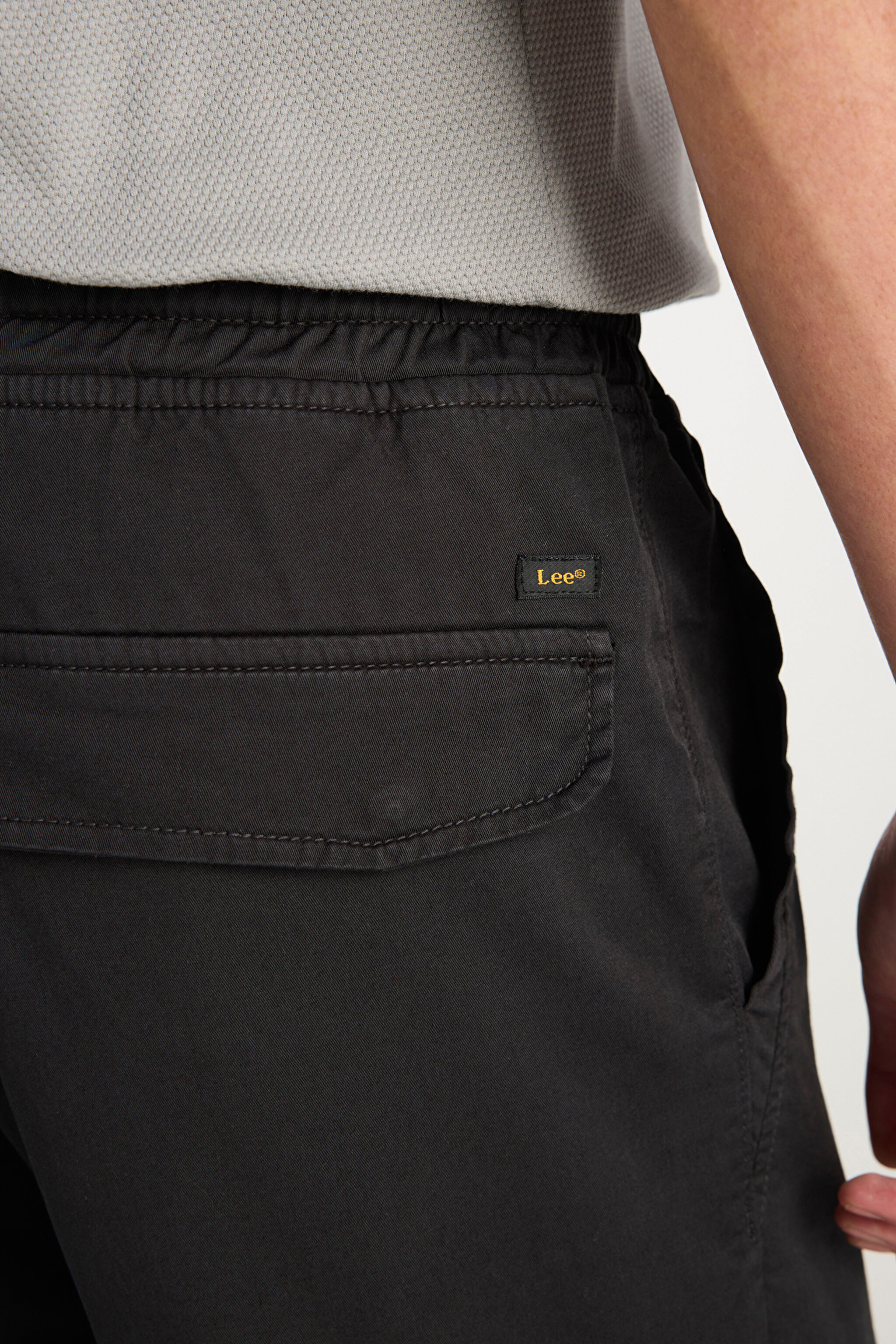 Regular Fit Normal Kesim Ribanalı Paça Kargo Cepli Antrasit Jogger Pantolon - Washed Black-L76E00001JA (görsel 6)
