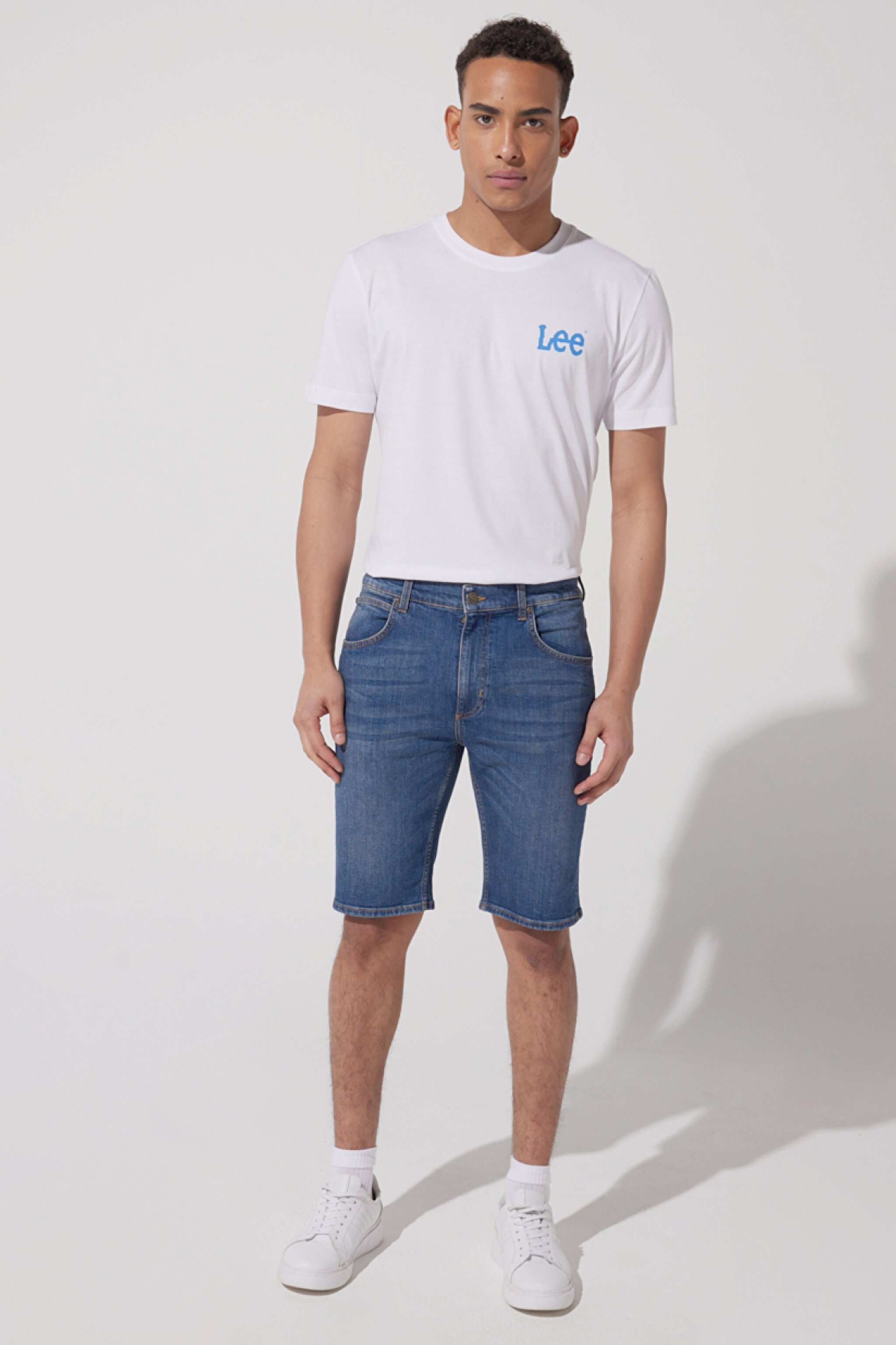 Regular Fit Normal Keism Normal Bel Mavi Esnek Jean Kot Şort - Ross-L78DDBA78 (görsel 2)