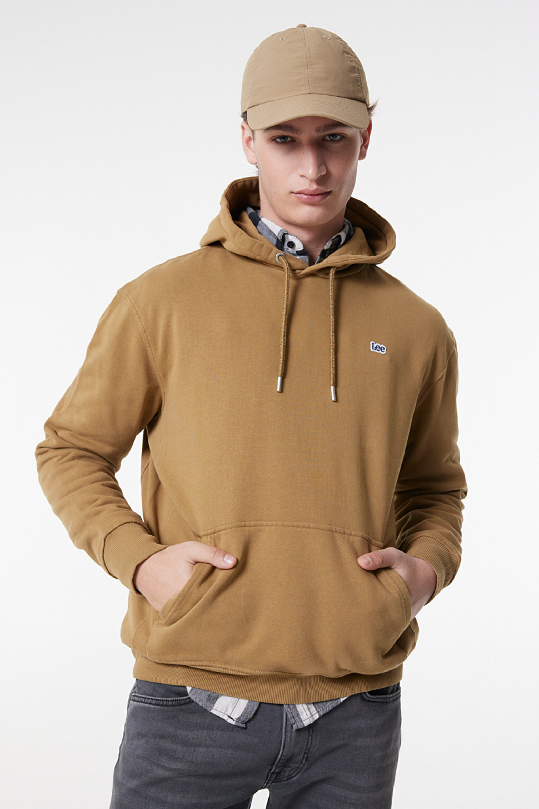 Regular Fit Normal Kesim %100 Pamuk Kapüşonlu Şardonlu Sweatshirt