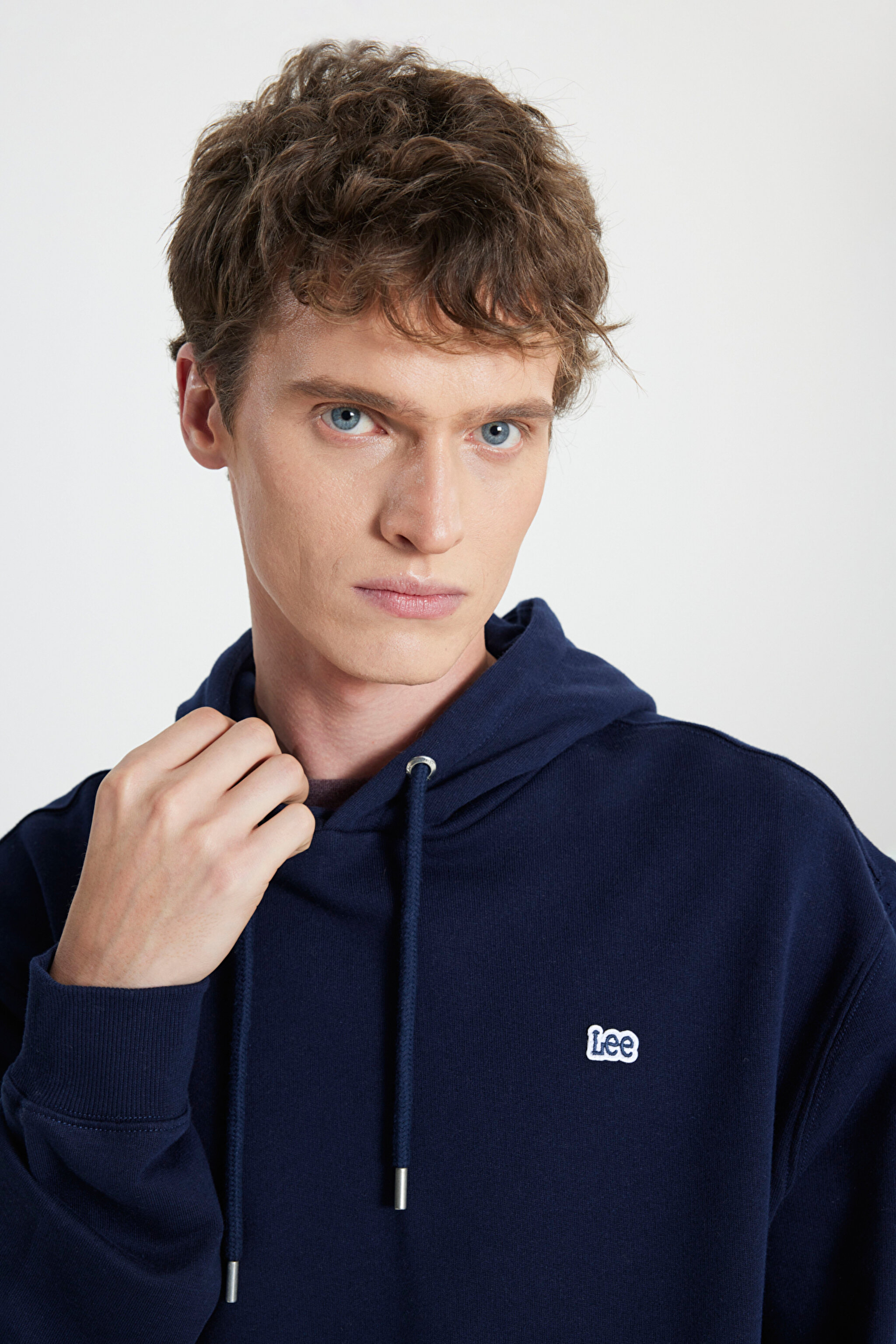 Regular Fit Normal Kesim %100 Pamuk Kapüşonlu Şardonlu Koyu Lacivert Sweatshirt - Emperor Navy-L80YRYA67 (görsel 4)