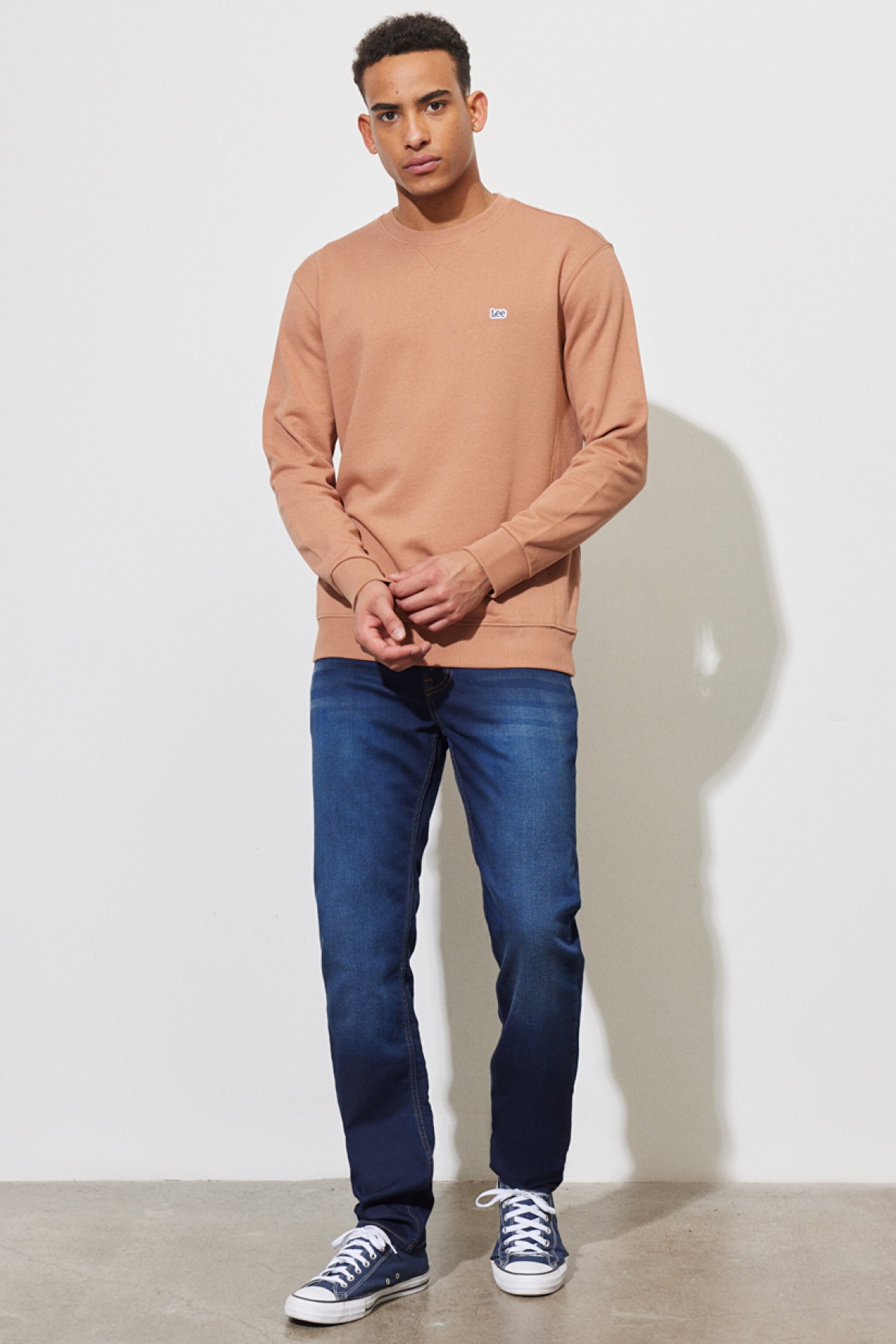 Regular Fit Normal Kesim %100 Pamuk Bisiklet Yaka Tarçın Sweatshirt - Cider-L81IFWA08 (görsel 4)