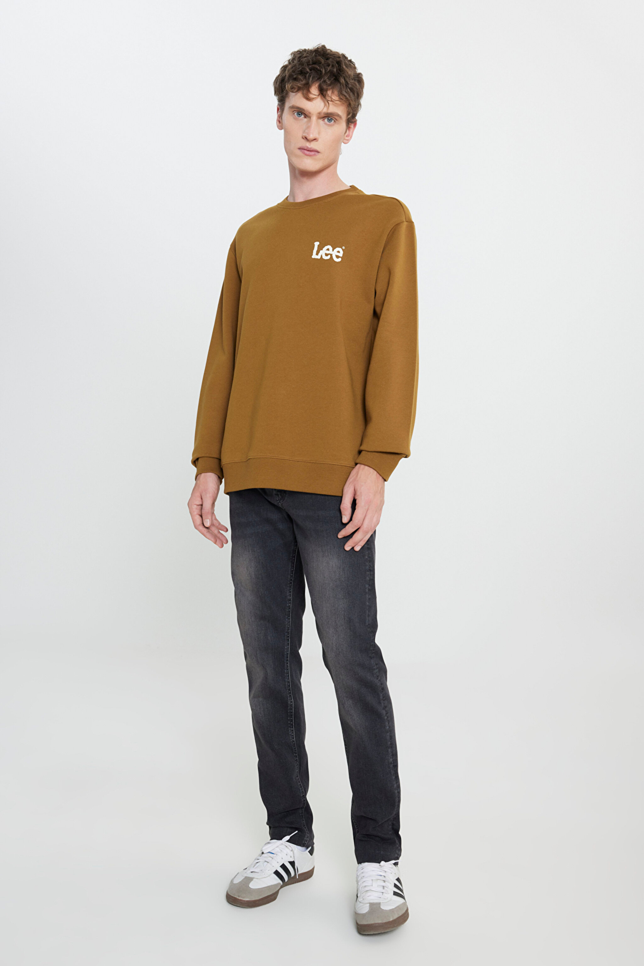 Regular Fit Normal Kesim %100 Pamuk Bisiklet Yaka Tarçın Sweatshirt - Tumbleweed-L81MRF84 (görsel 3)