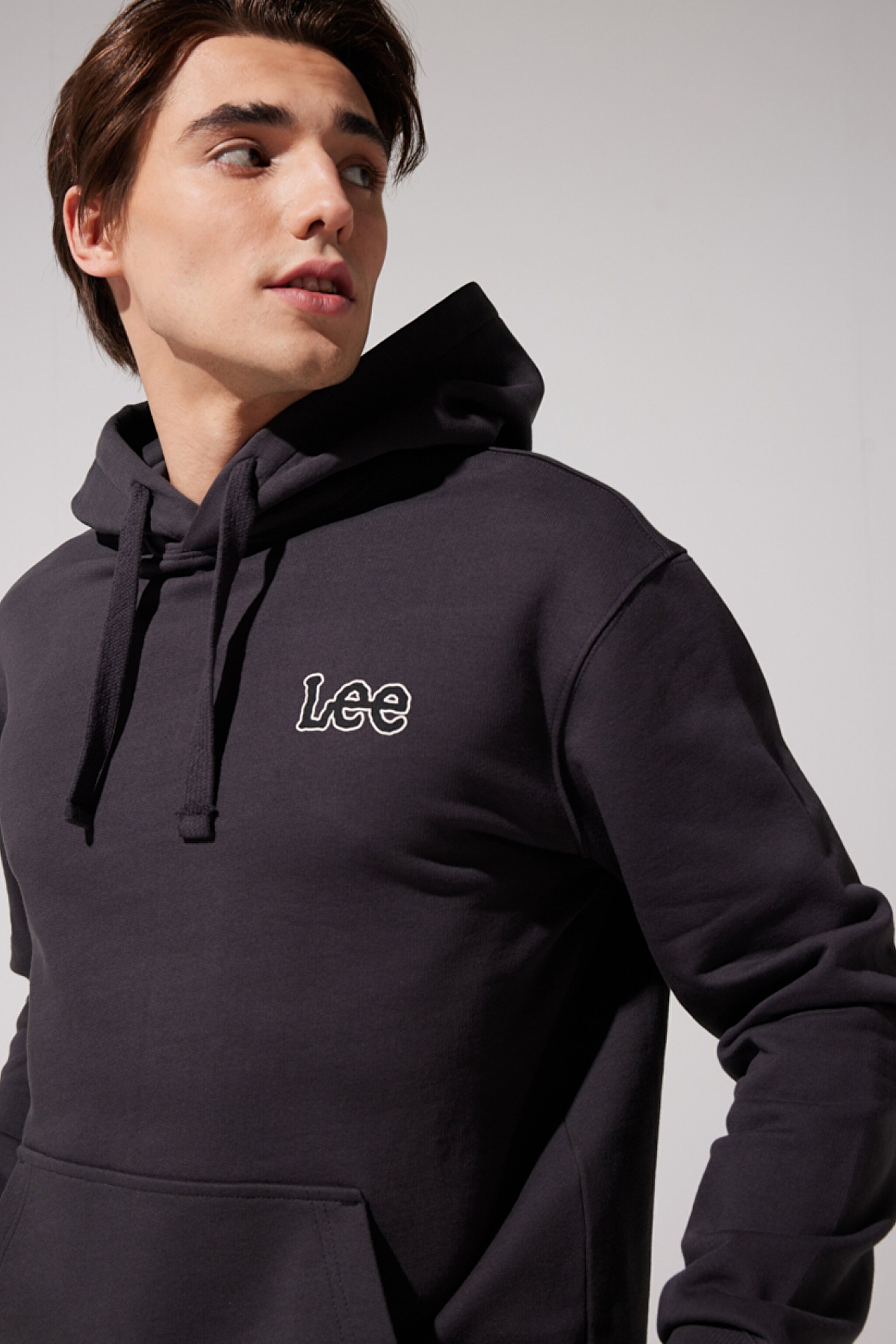 Regular Fit Normal Kesim %100 Pamuk Kapüşonlu Yaka Siyah Sweatshirt - Washed Black-L84PTJON (görsel 2)