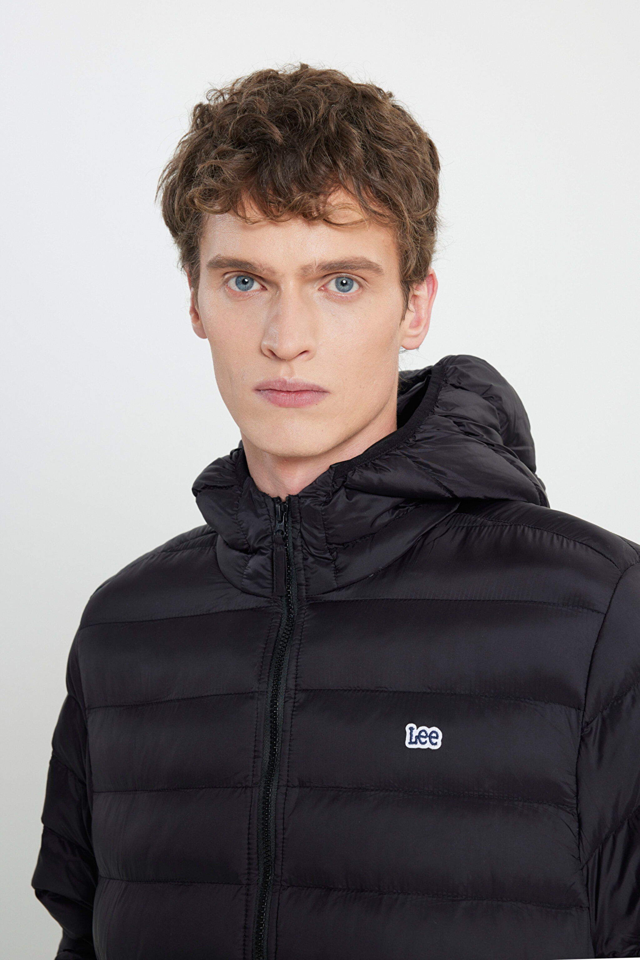 Regular Fit Normal Kesim Kapüşonlu Tam Fermuarlı Siyah Şişme Mont - Black-L87HSZ01 (görsel 4)