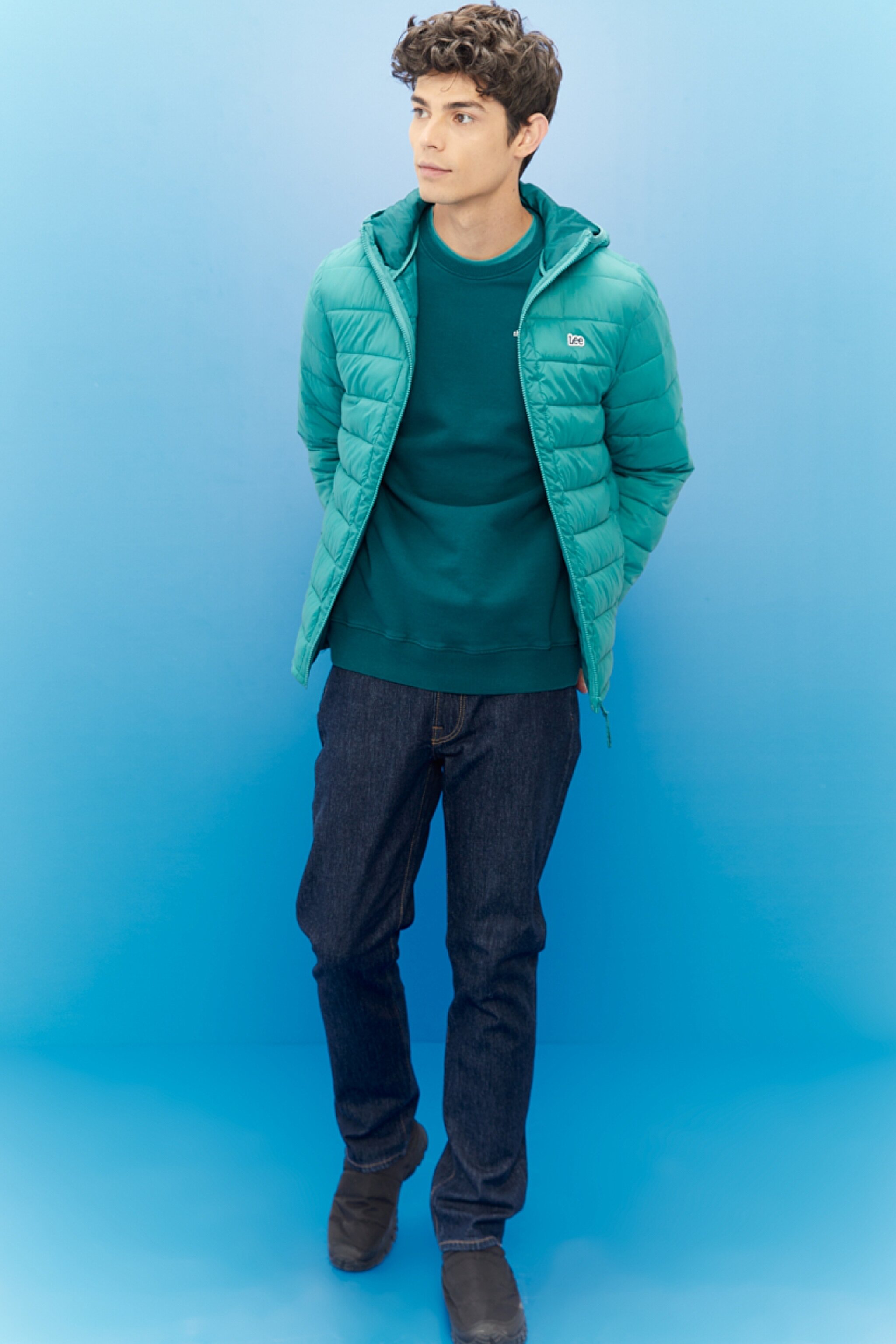 Regular Fit Normal Kesim Kapüşonlu Tam Fermuarlı Yeşil Şişme Mont - Monaco-L87HSZDO (görsel 4)