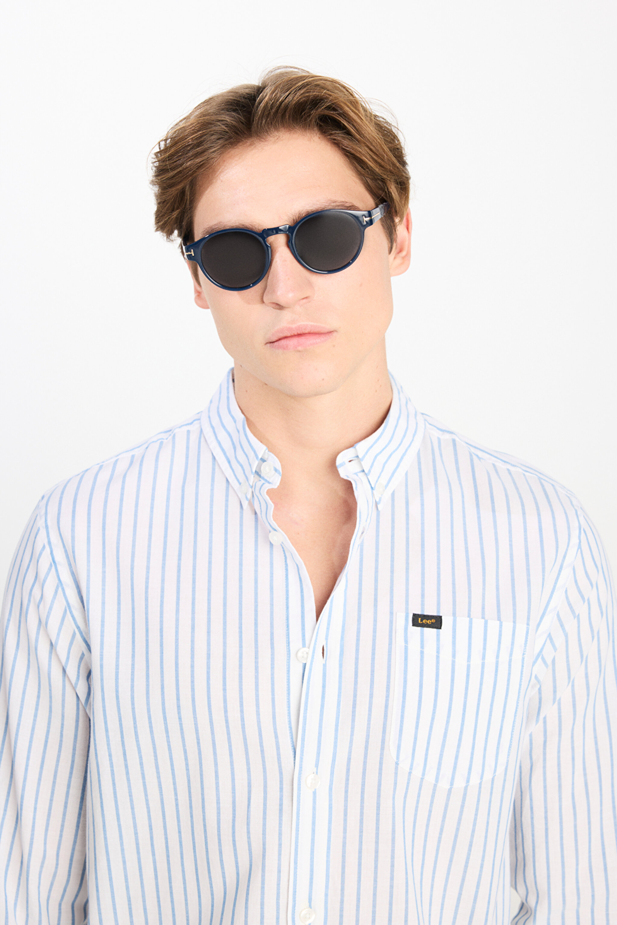 Regular Fit Normal Kesim %100 Pamuk Beyaz Gömlek - Bright White-L880201934LJ (görsel 5)
