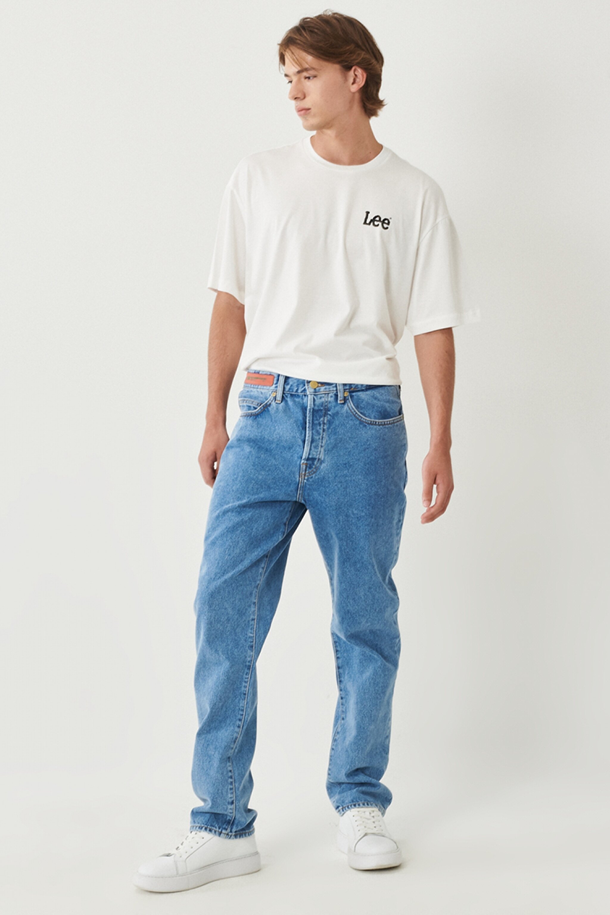 STBA Erkek Relaxed Loose Fit %100 Pamuk Yüksek Bel Açık Mavi Jean Kot Pantolon - Light Blue-L906012404 (görsel 2)