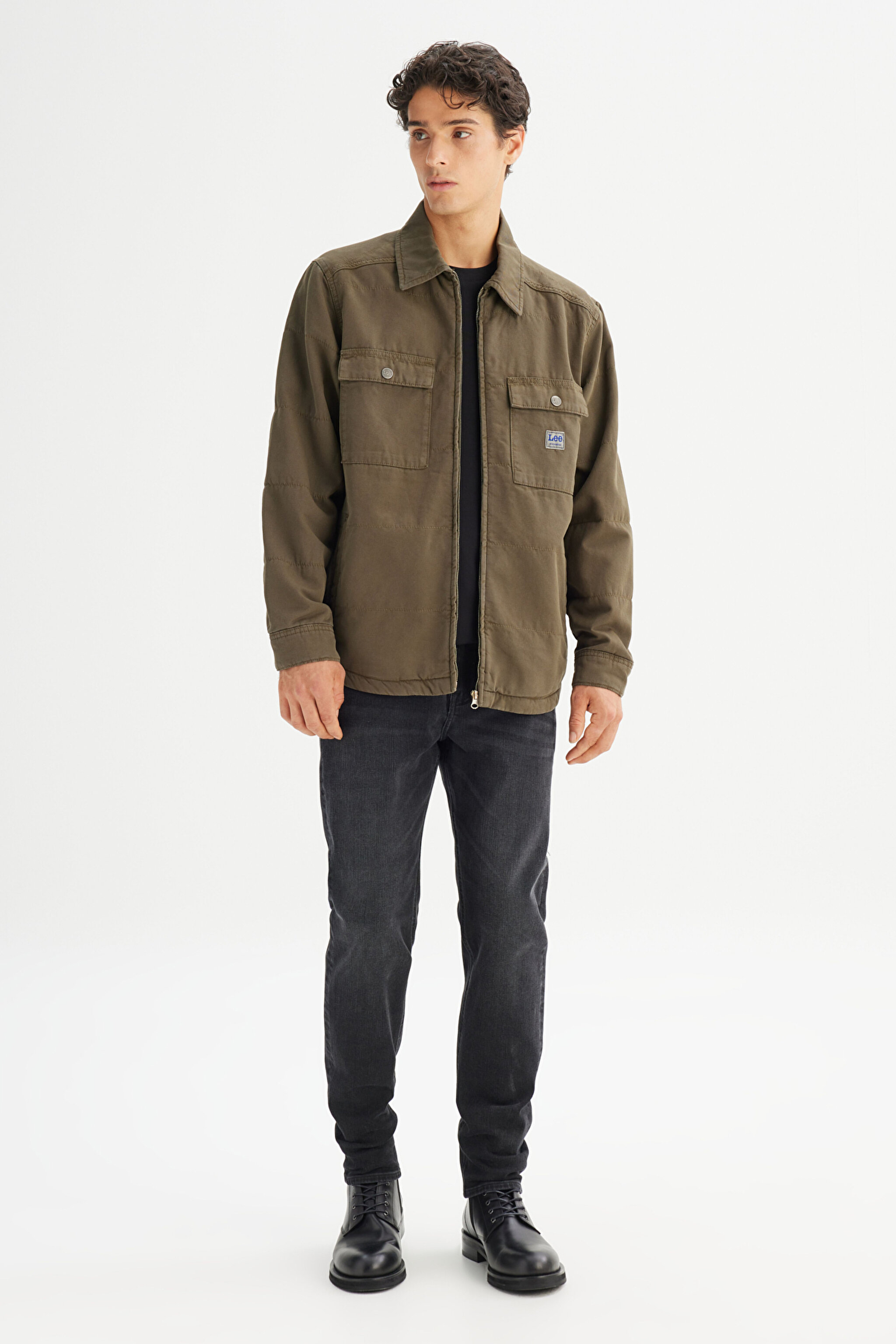 100 Pamuk Regular Fit Normal Kesim Workwear Haki Ceket LD542302900