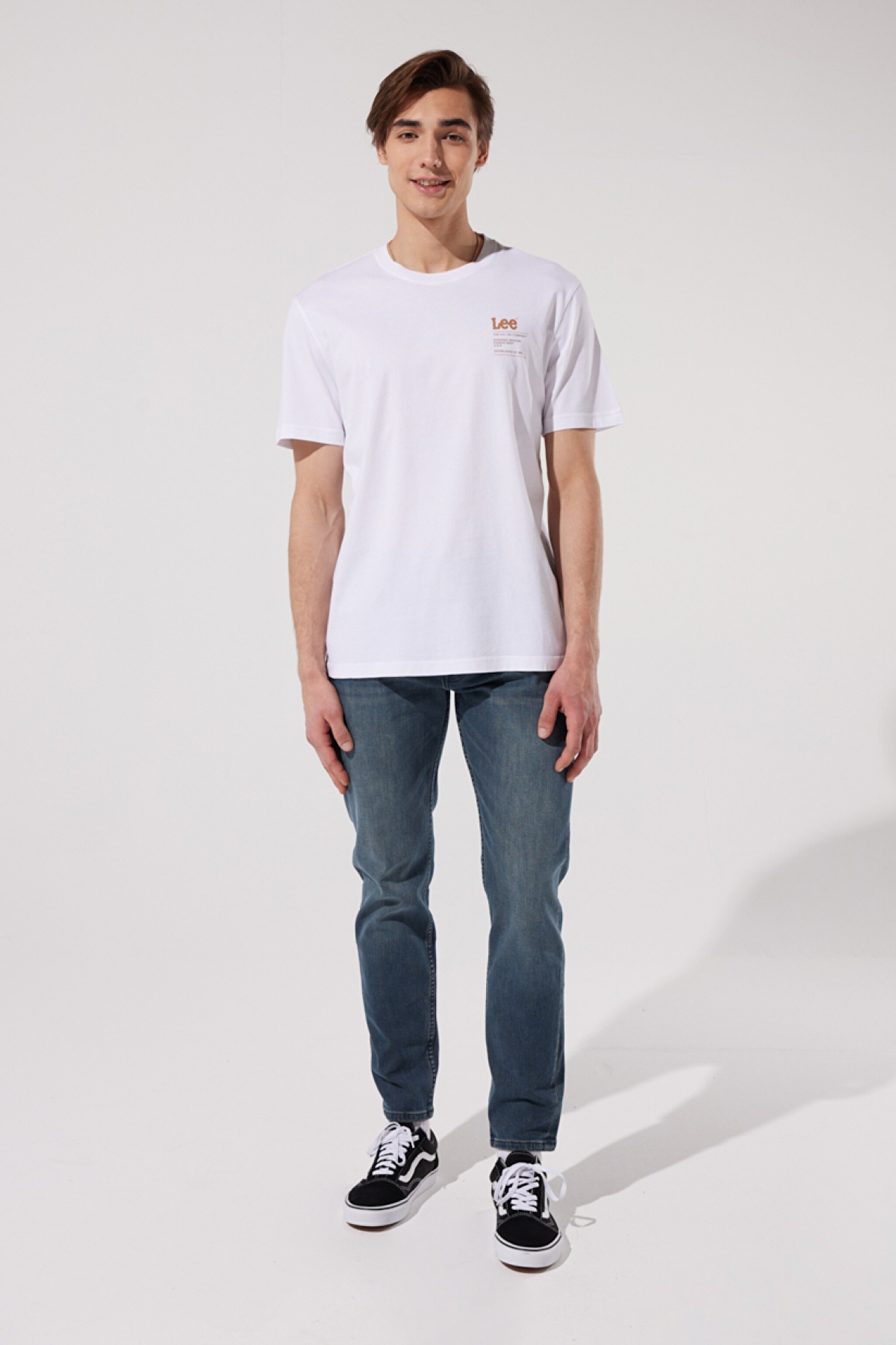 Regular Fit Normal Kesim %100 Pamuk Bisiklet Yaka Beyaz Tişört - Bright White-LL03FQLJ (görsel 2)