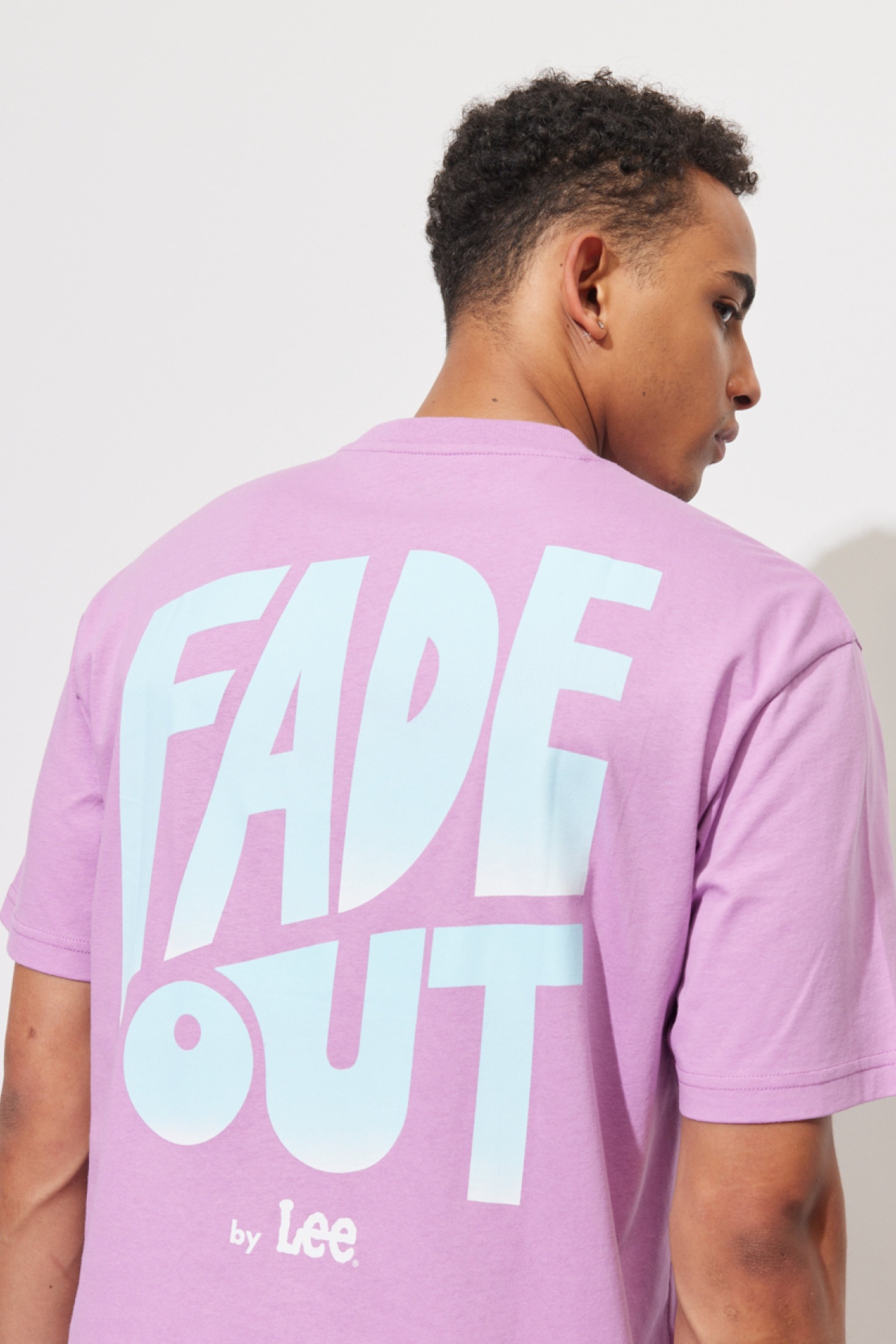 Loose Fit Rahat Kesim %100 Pamuk Bisiklet Yaka Pembe Tişört - Pansy-LL08FE63 (görsel 5)