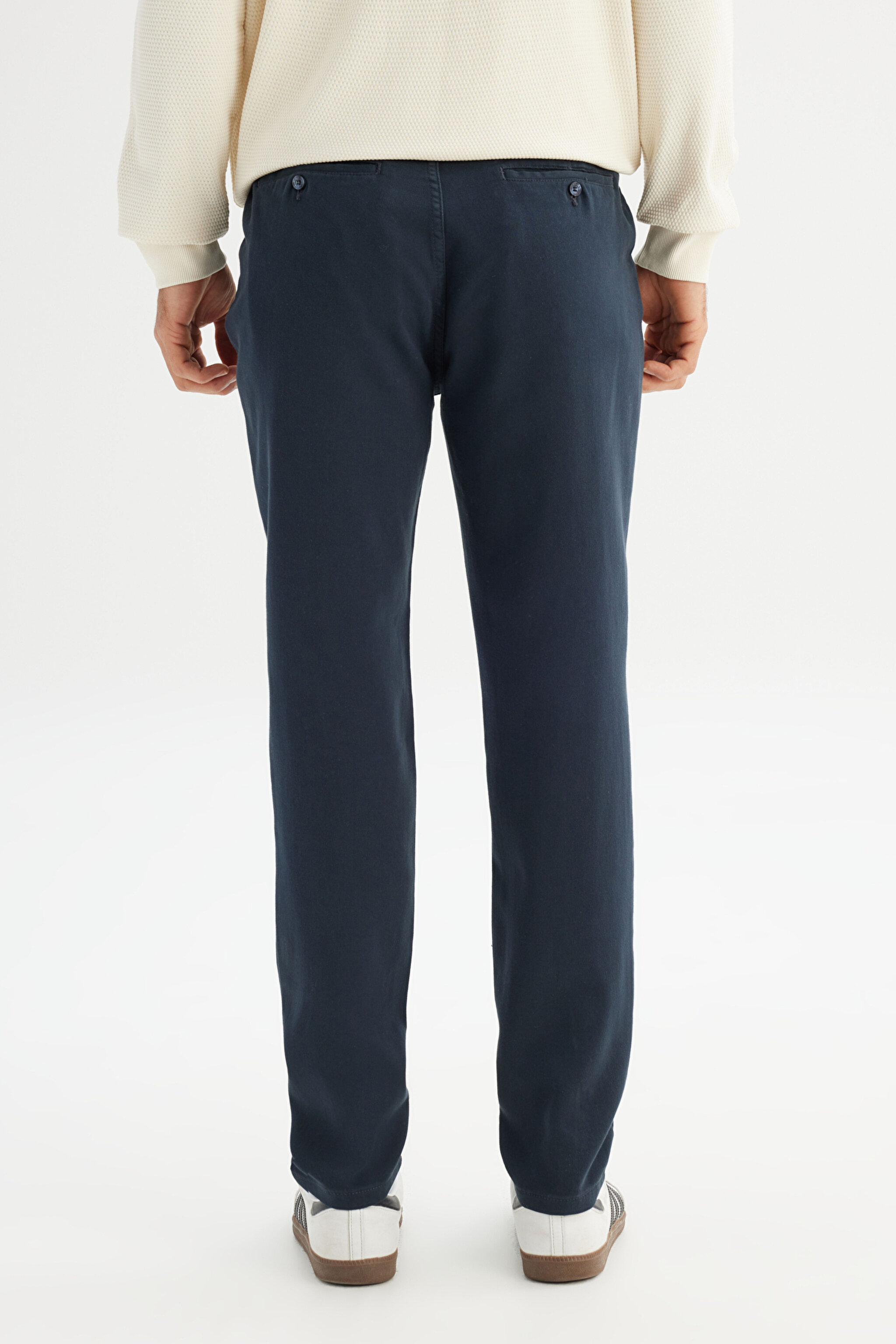Regular Fit Normal Kesim Normal Bel Pamuklu Esnek Antrasit Chino Pantolon - Anthracita-LM0400001003 (görsel 5)