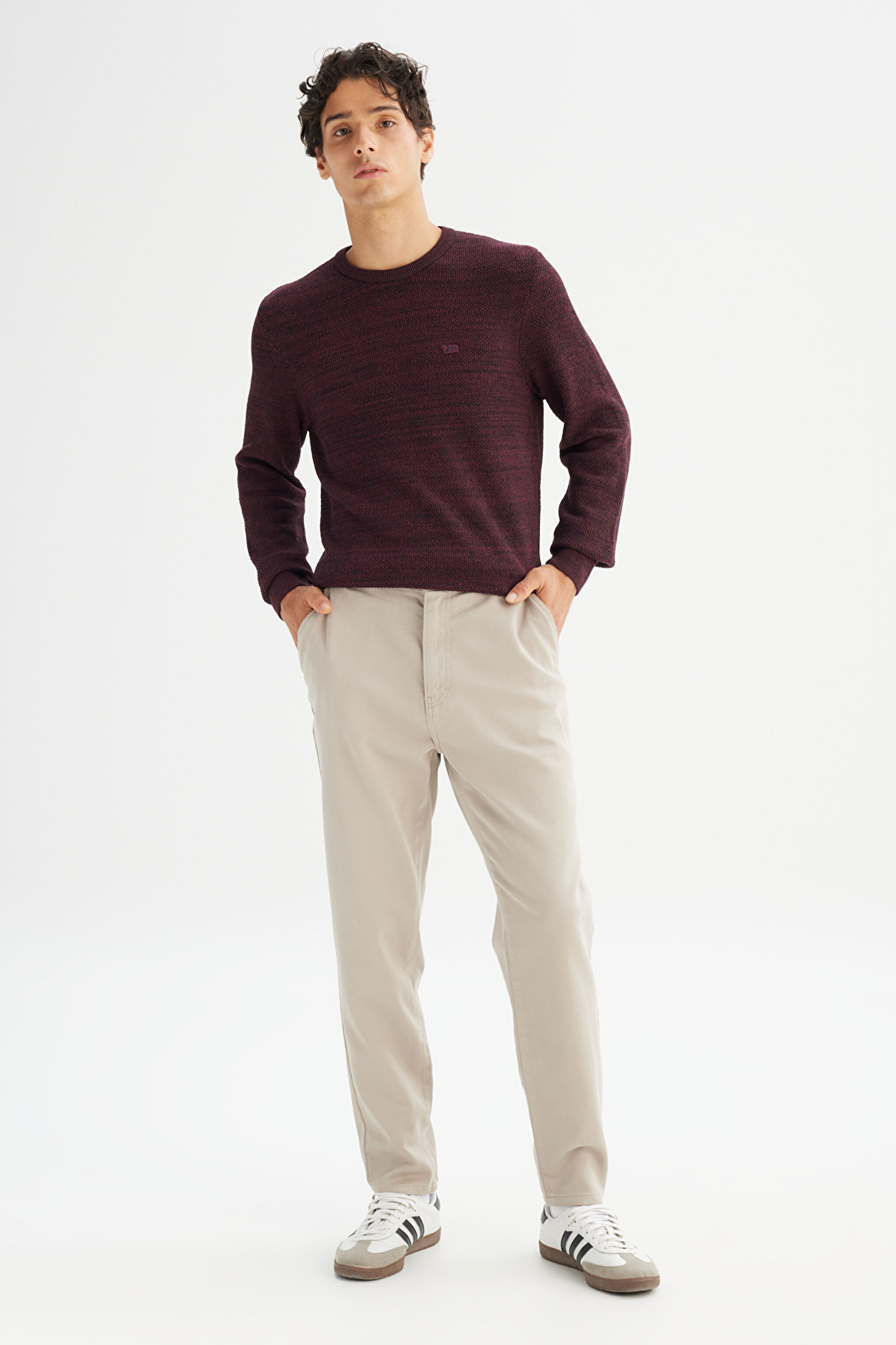Pamuklu Regular Fit Normal Kesim Cepli Chino Pantolon - Beige-LM0400001614 (görsel 3)