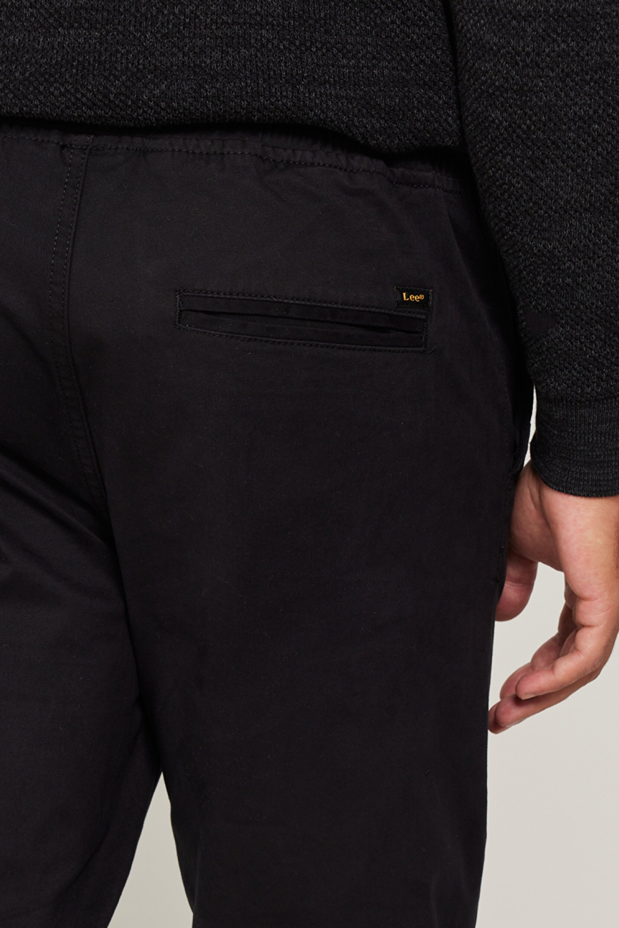 Regular Fit Normal Kesim Normal Bel Haki Esnek Jogger Pantolon - Black-LM04006001 (görsel 4)