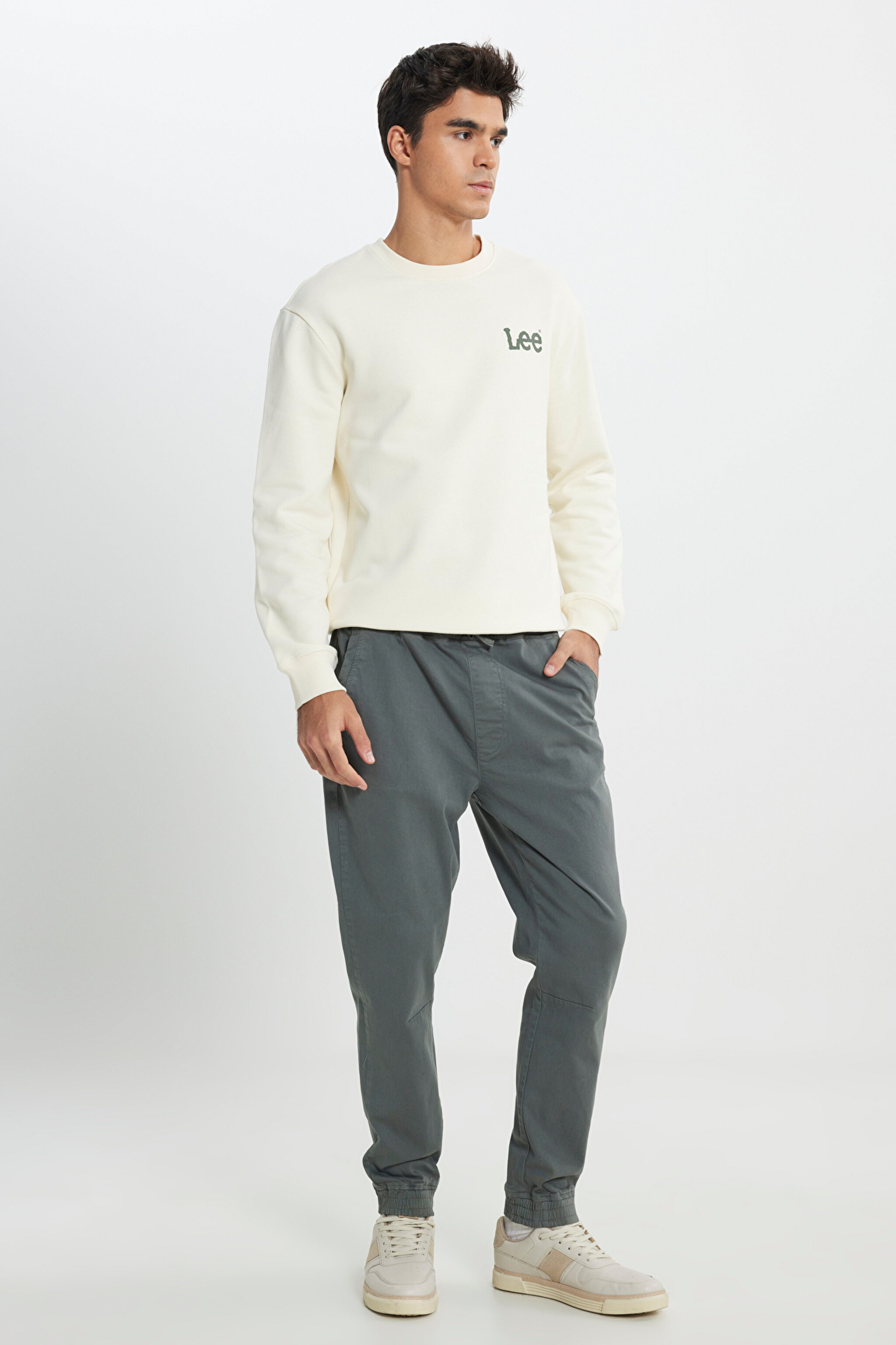 Regular Fit Normal Kesim Normal Bel Antrasit Esnek Jogger Pantolon