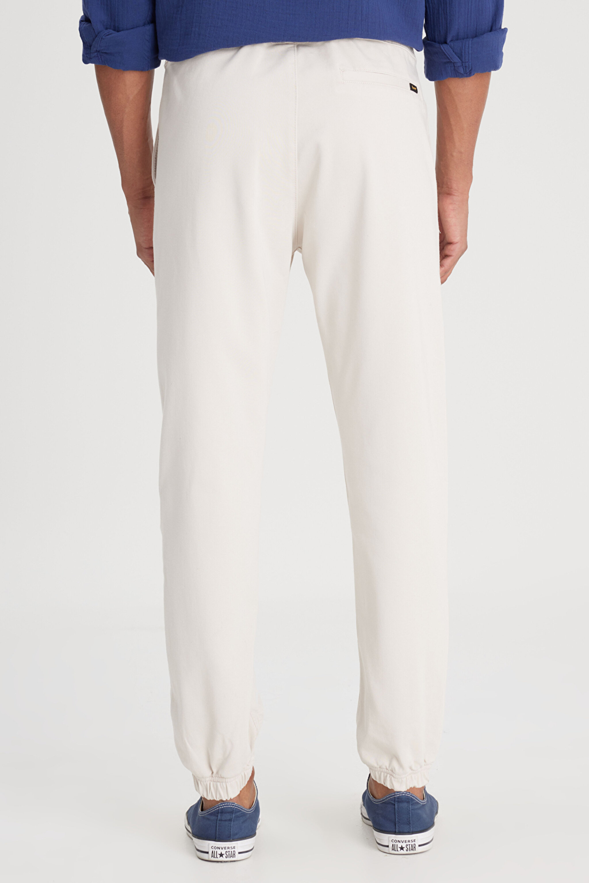Slim Fit Dar Kesim Normal Bel Dar Paça Taş Rengi Jogger Pantolon - Stone-LM04009013 (görsel 6)