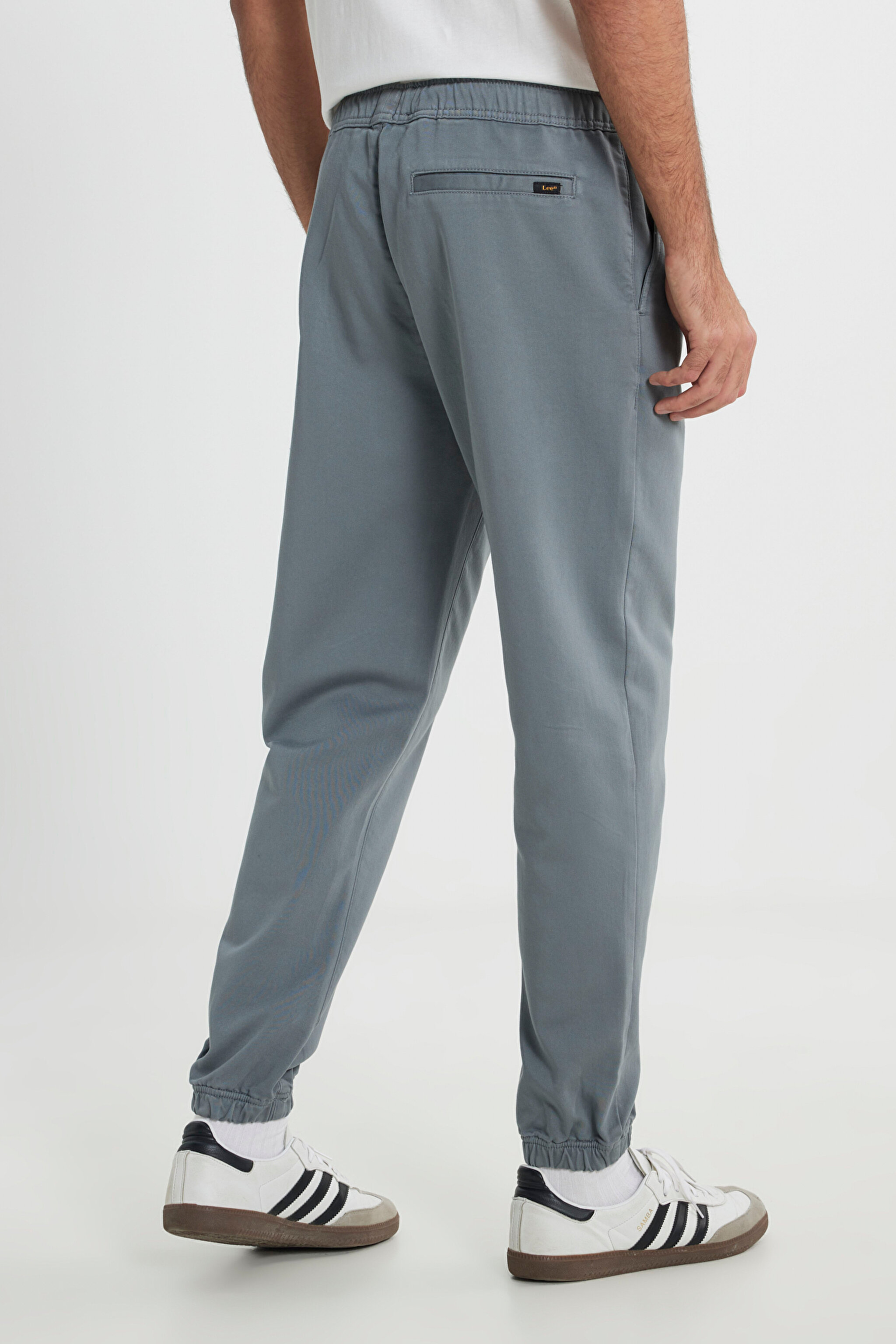 Slim Fit Dar Kesim Normal Bel Dar Paça Lacivert Jogger Pantolon - Gray-LM04009035 (görsel 5)