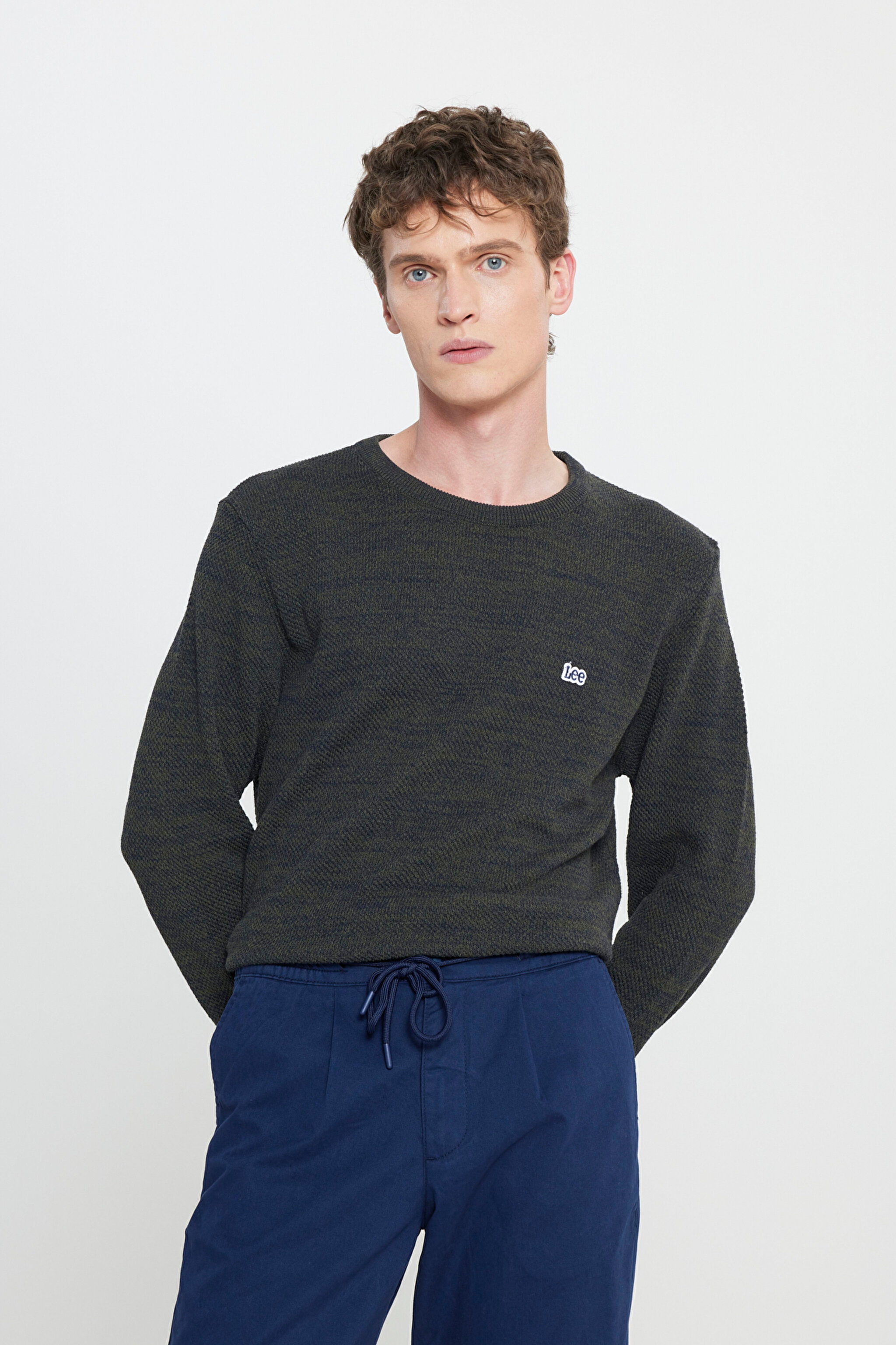 Relaxed Fit Geniş Kesim Lacivert Chino Pantolon - Navy-LM04011410 (görsel 2)