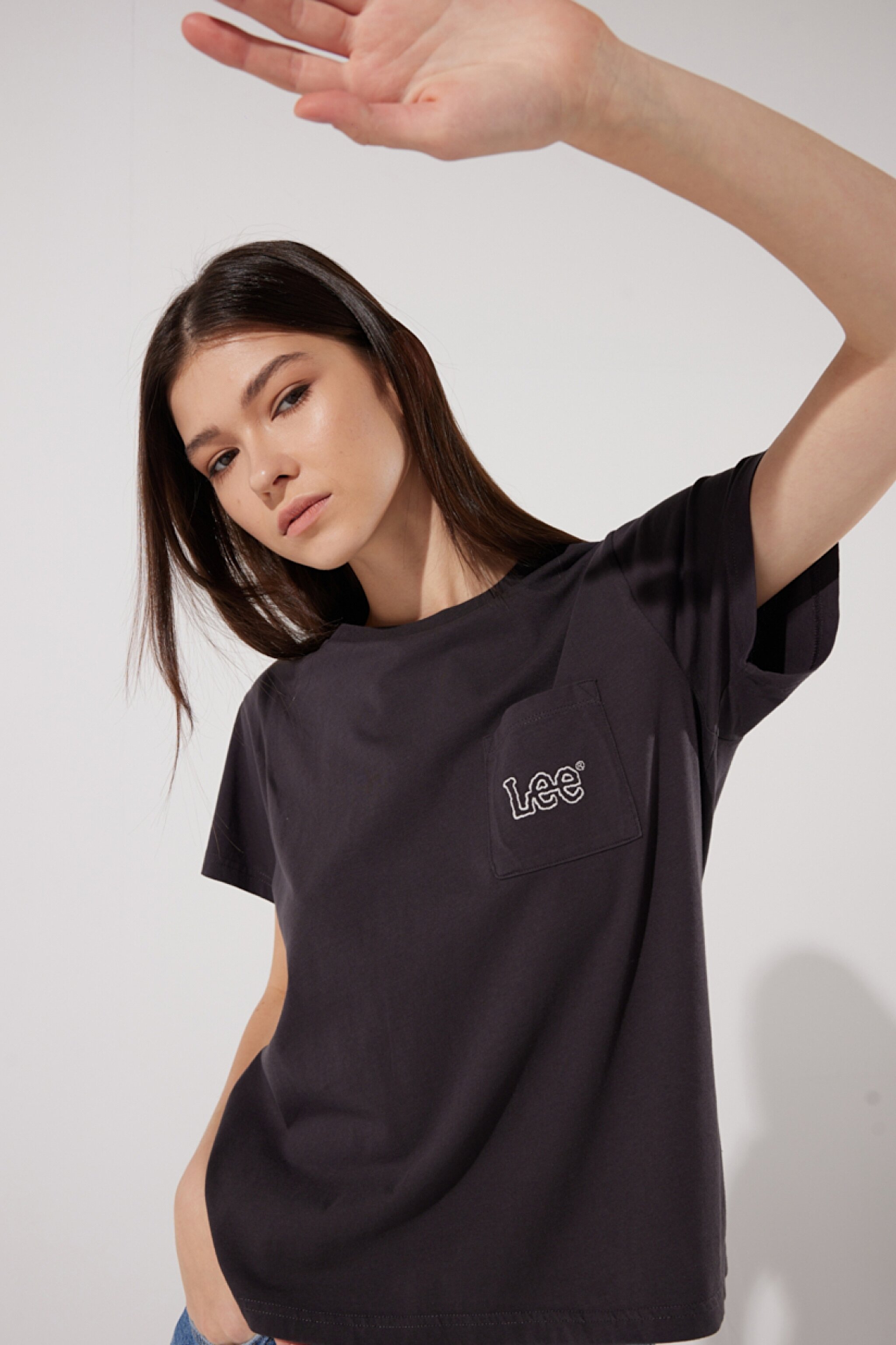 Regular Fit Normal Kesim %100 Pamuk Bisiklet Yaka Antrasit Tişört